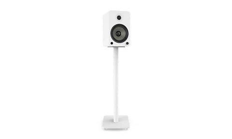 26" Bookshelf Speaker Floor Stands – Heavy-Duty Steel with Rotating Top Plate