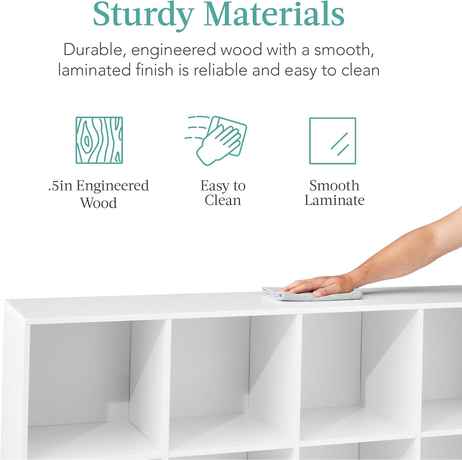 8-Cube Storage Organizer with Removable Panels – Customizable Books & Decor Display