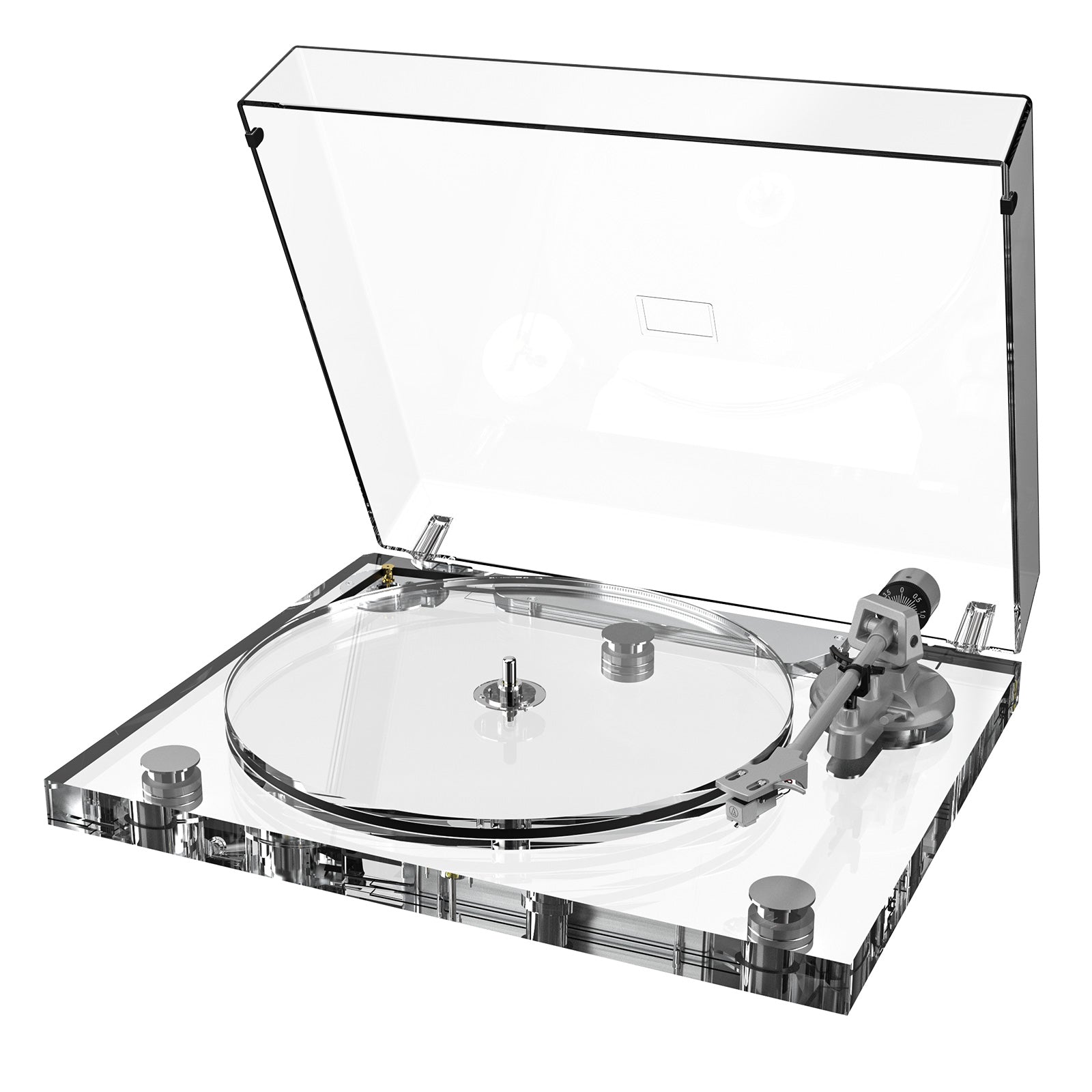 Bluetooth Acrylic Turntable with Built-In Preamp & ATN-3600L Cartridge