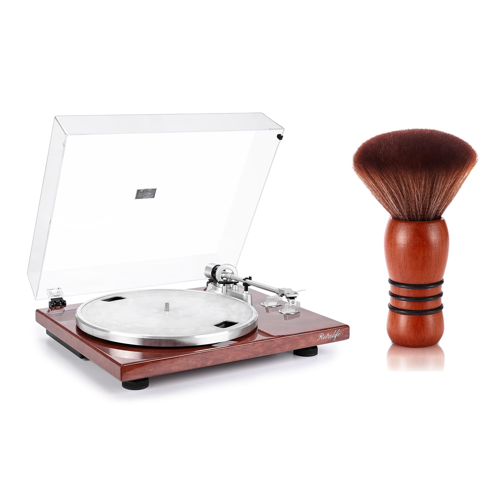 Bluetooth Hi-Fi Turntable HQKZ-006 with Vinyl Brush