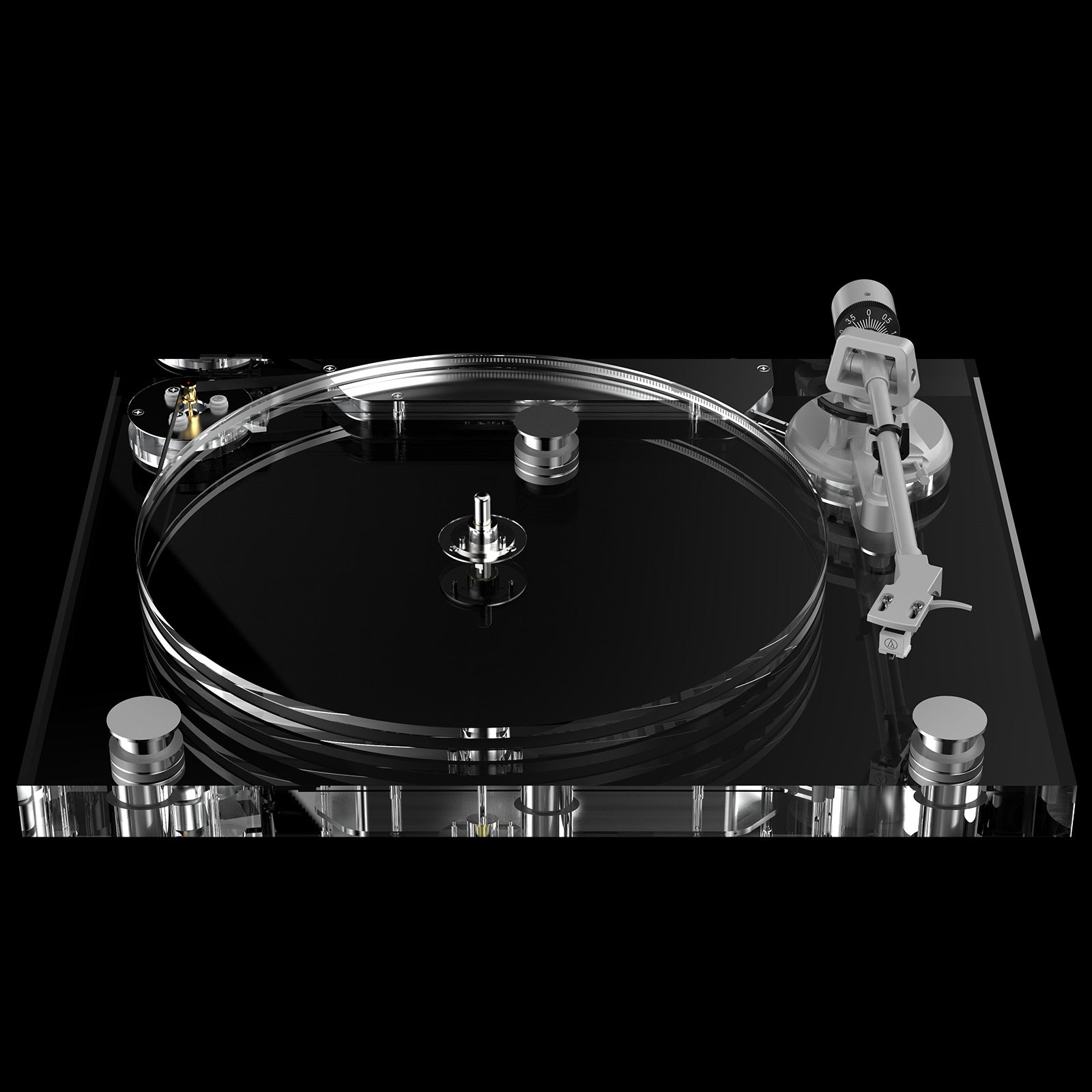 ICE1-V2 Fully Manual Belt Drive Acrylic Bluetooth Turntable – Audiophile Hi-Fi