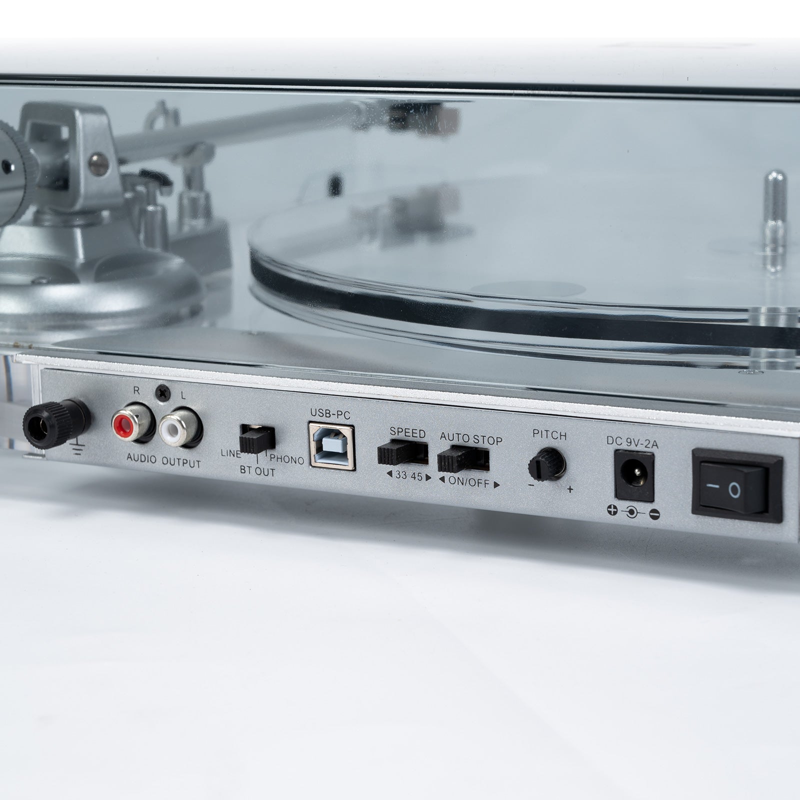 Genesis Transparent Hi-Fi Bluetooth Turntable with ATN-3600L Cartridge