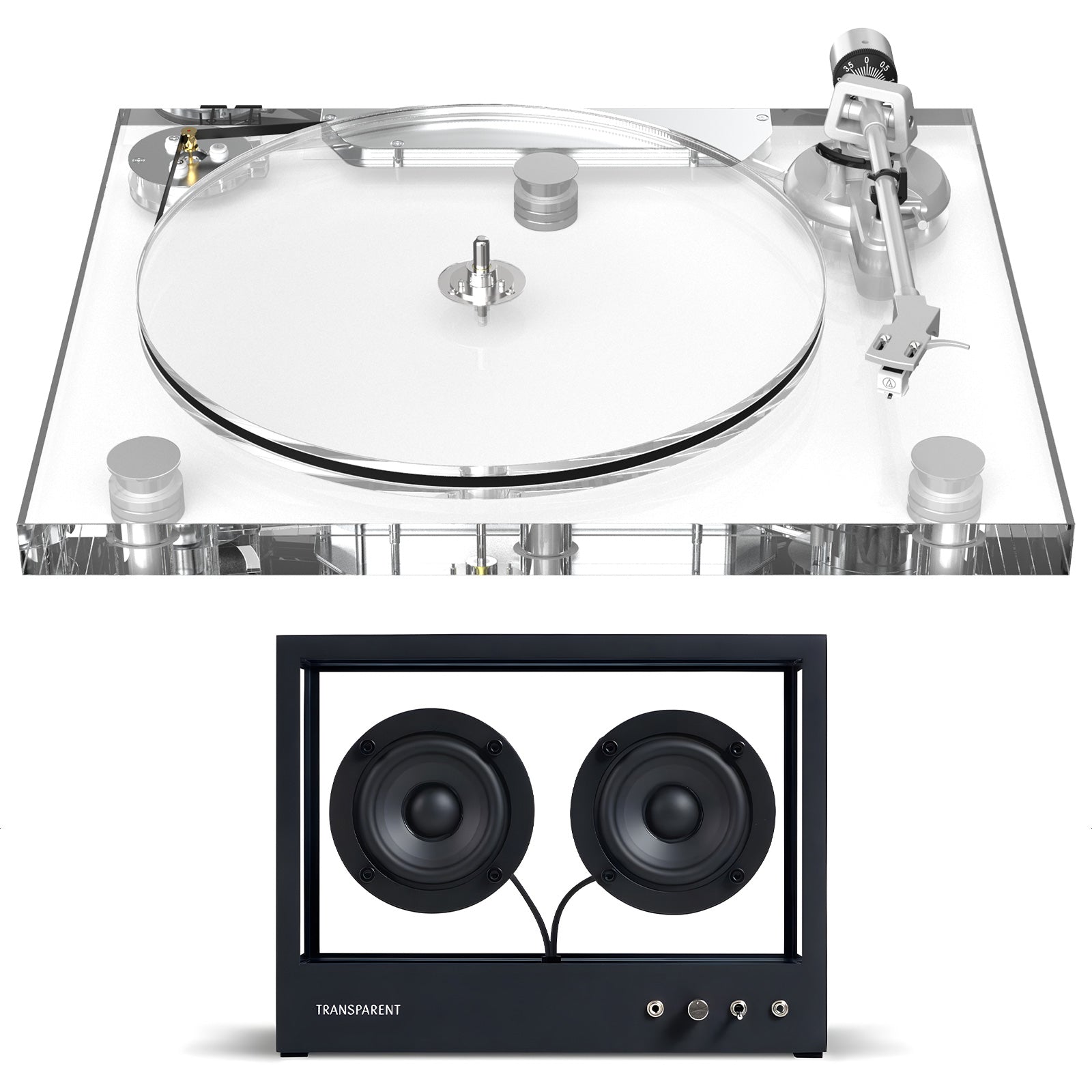Genesis-V2 Clear Professional Turntable Record Player