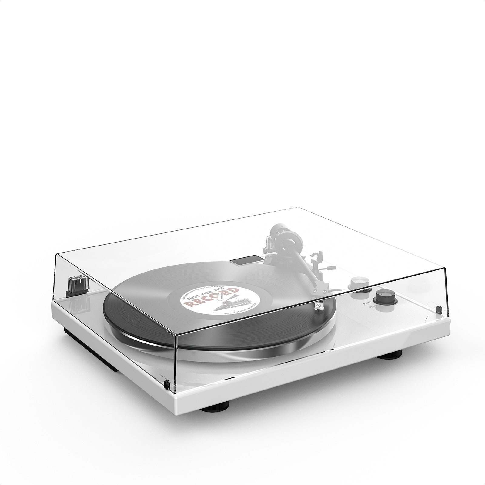 HQKZ-006 White Bluetooth Vinyl Turntable – Vintage Hi-Fi Audio