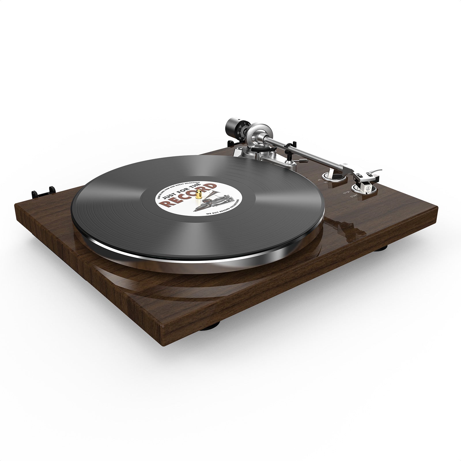 HQKZ-006 Wood Brown Bluetooth Vinyl Turntable – Vintage Hi-Fi Audio