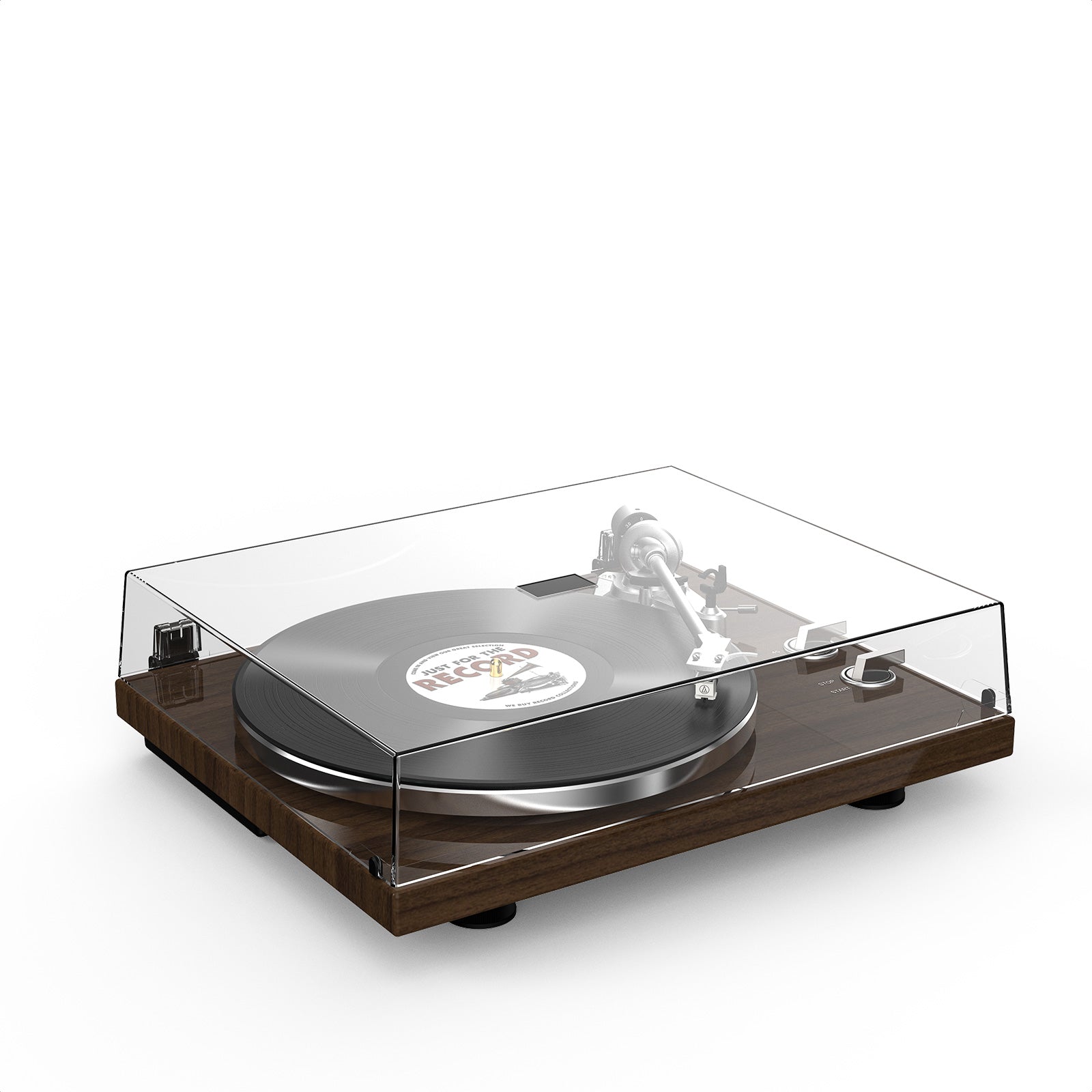 HQKZ-006 Wood Brown Bluetooth Vinyl Turntable – Vintage Hi-Fi Audio