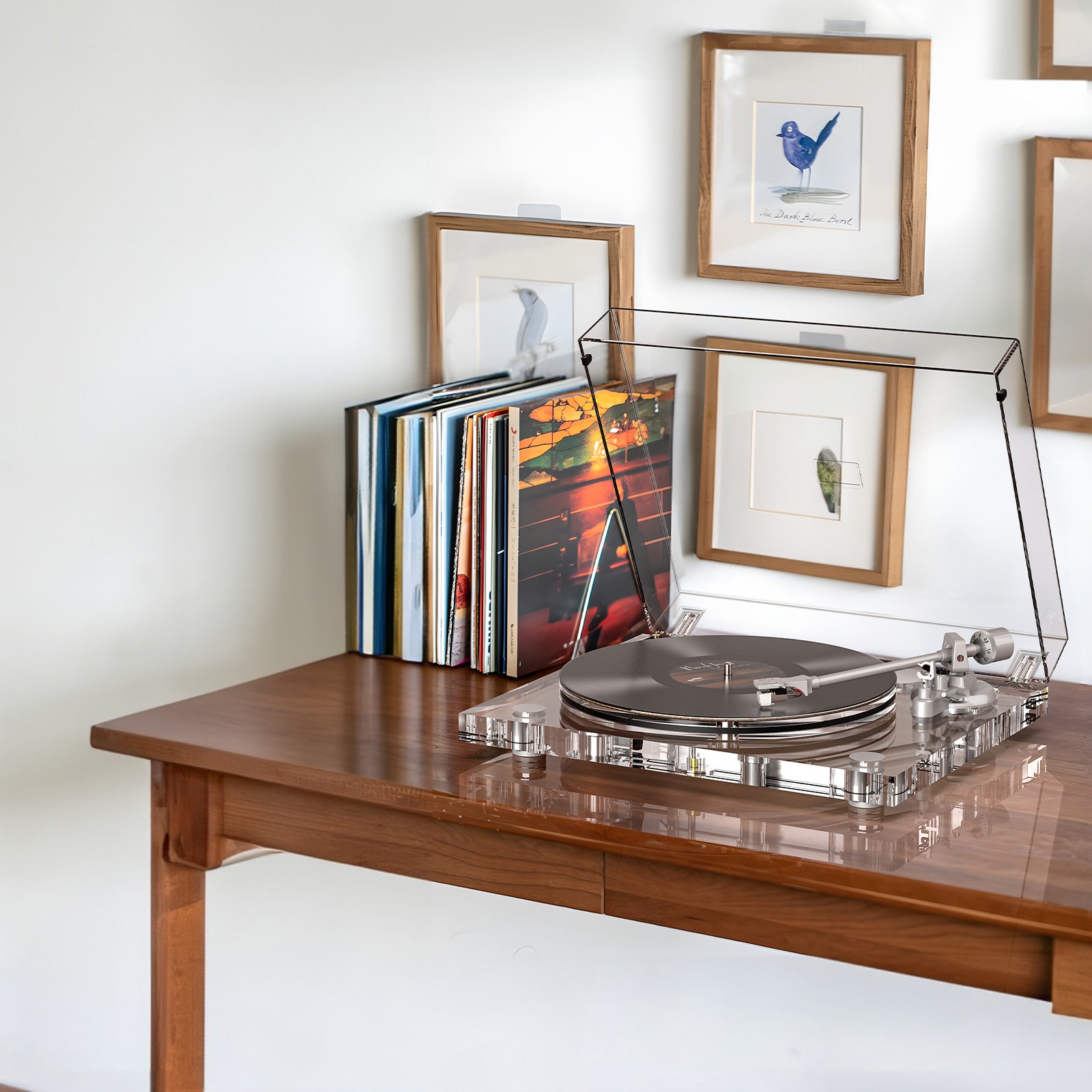 The ICE1 Belt Drive Acrylic Bluetooth Turntable with MM Cartridge