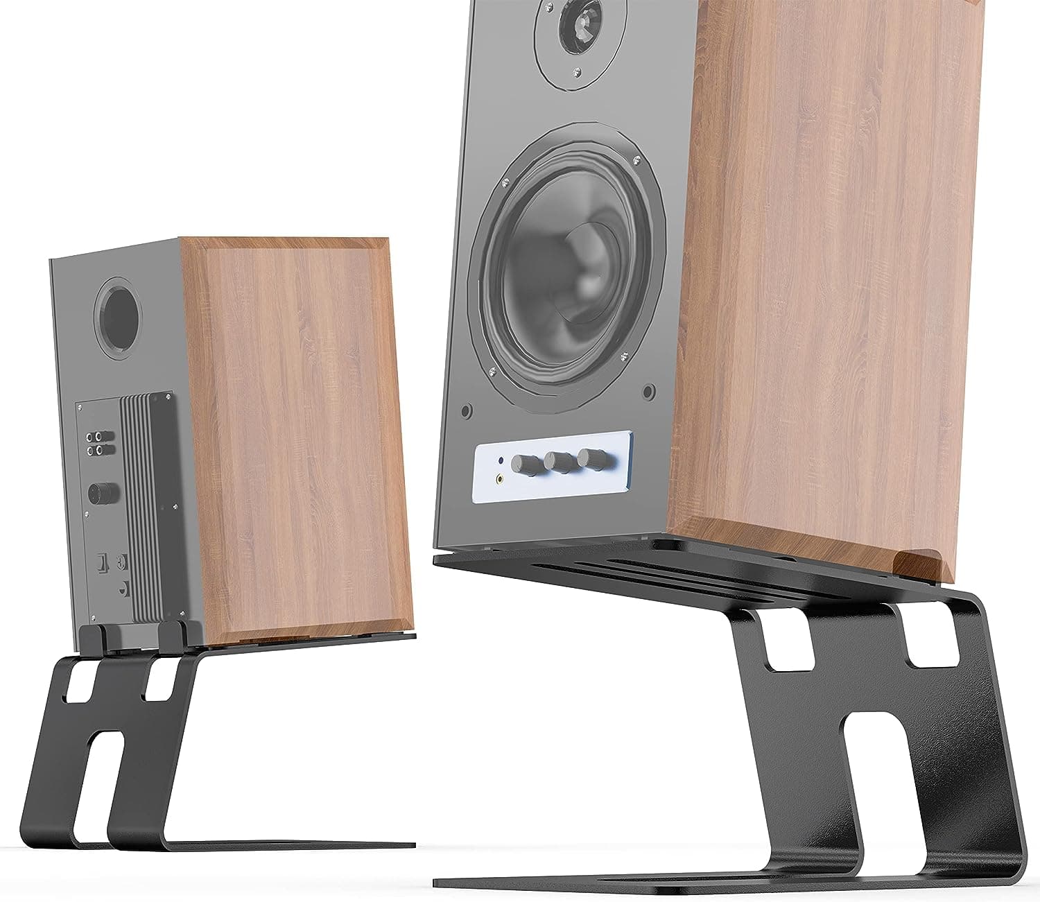 Pair Desktop Speaker Stands with Vibration Absorption Pads