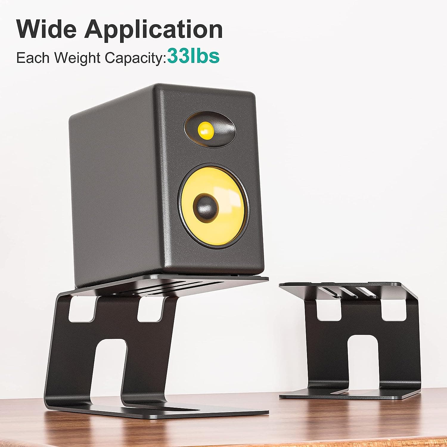 Pair Desktop Speaker Stands with Vibration Absorption Pads