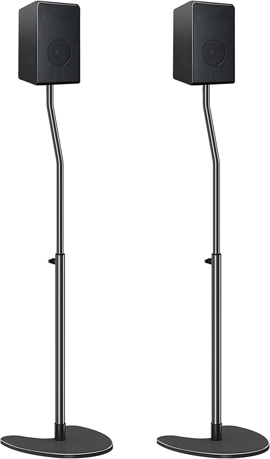 Audio Keeper Floor Speaker Stands Pair with Adjustable Height & Angle