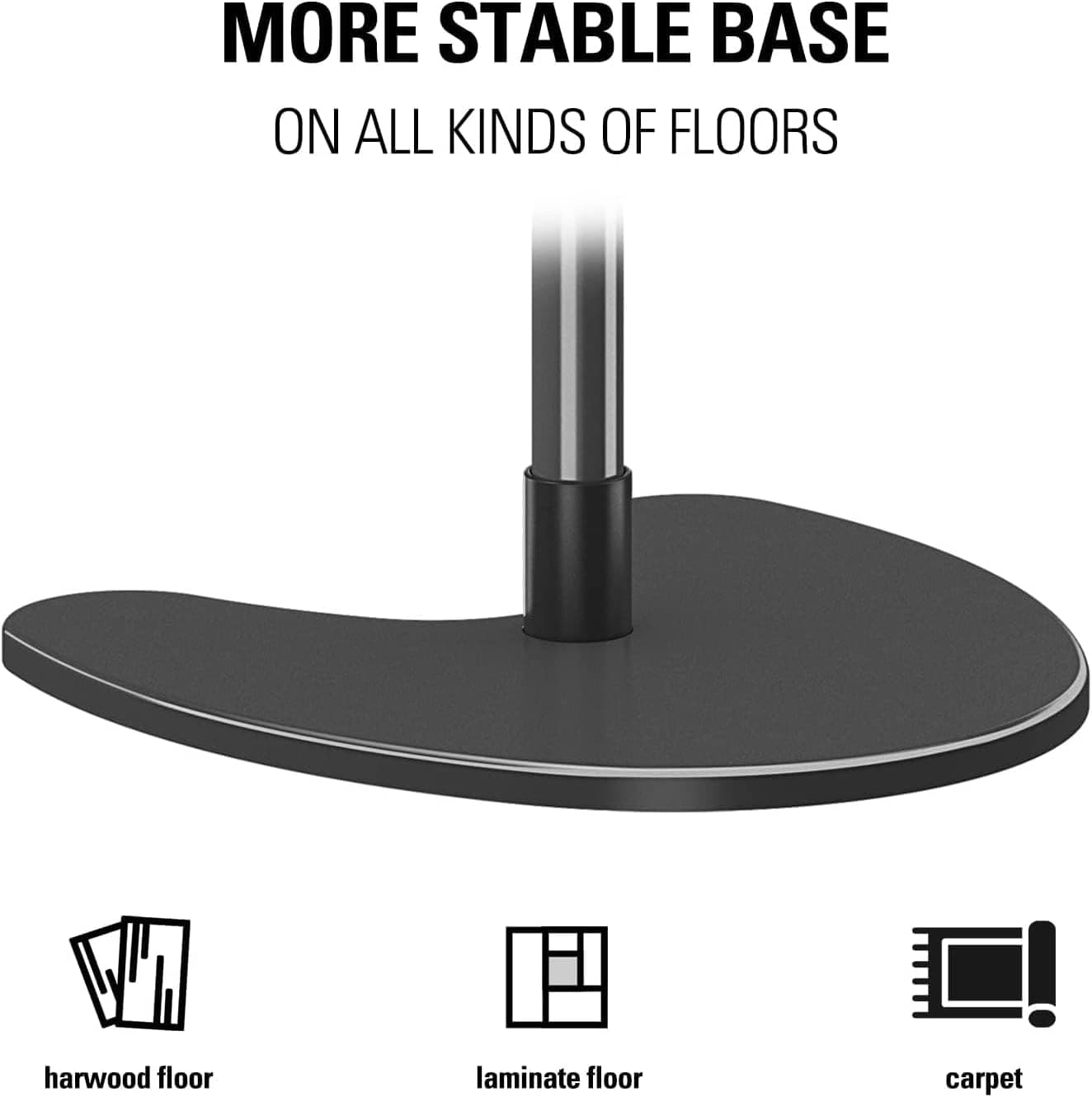 Audio Keeper Floor Speaker Stands Pair with Adjustable Height & Angle