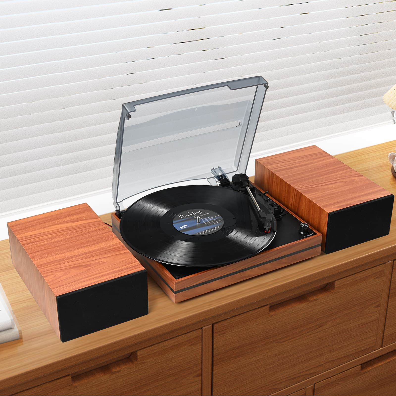 R612 Pro Split Vintage Turntable with Matching Speakers