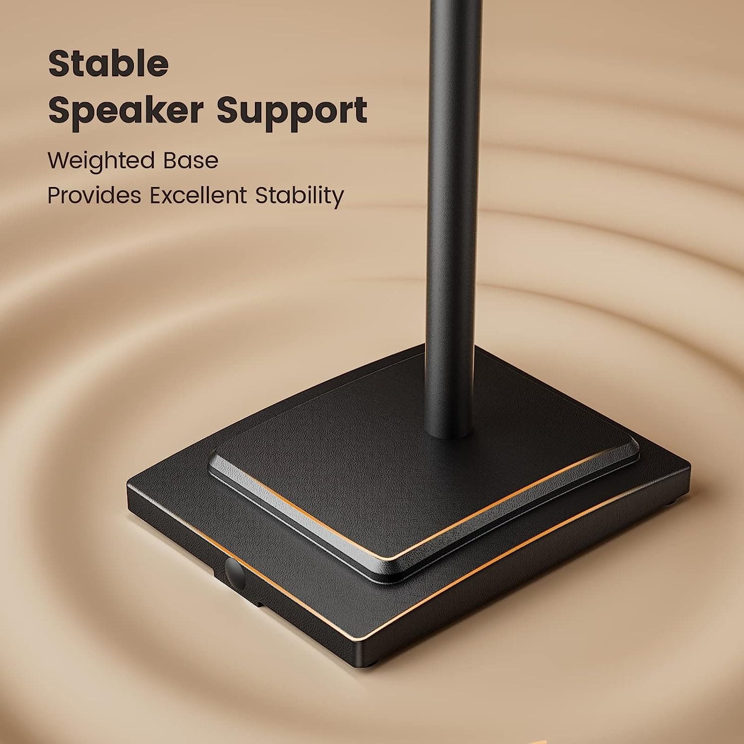 Stable Bookshelf Speaker Stands with Weighted Base for Audiophile Sound