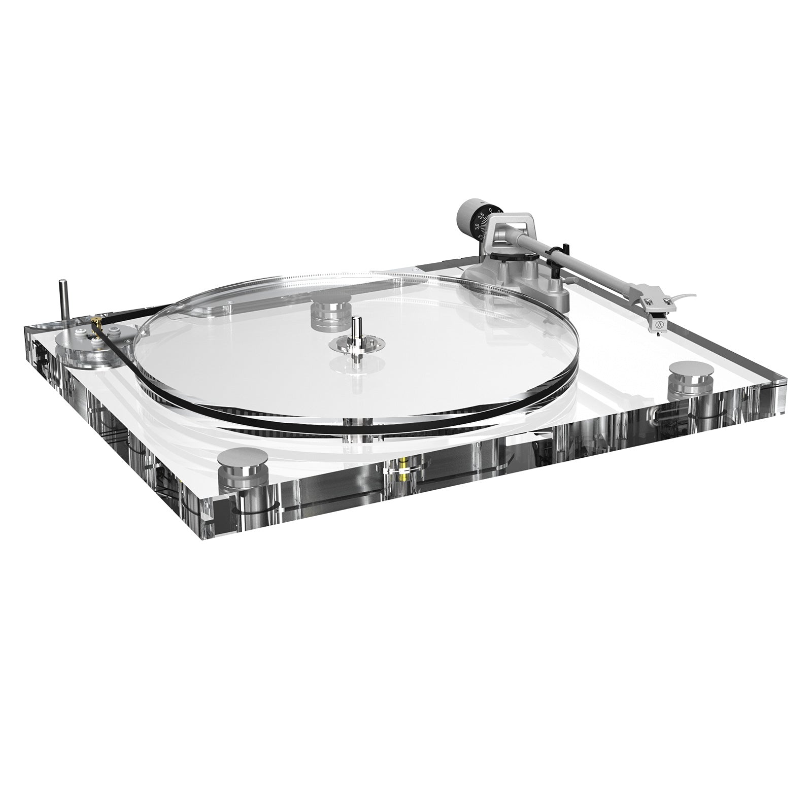 Genesis Professional Transparent Hi-Fi Bluetooth Vinyl Turntable