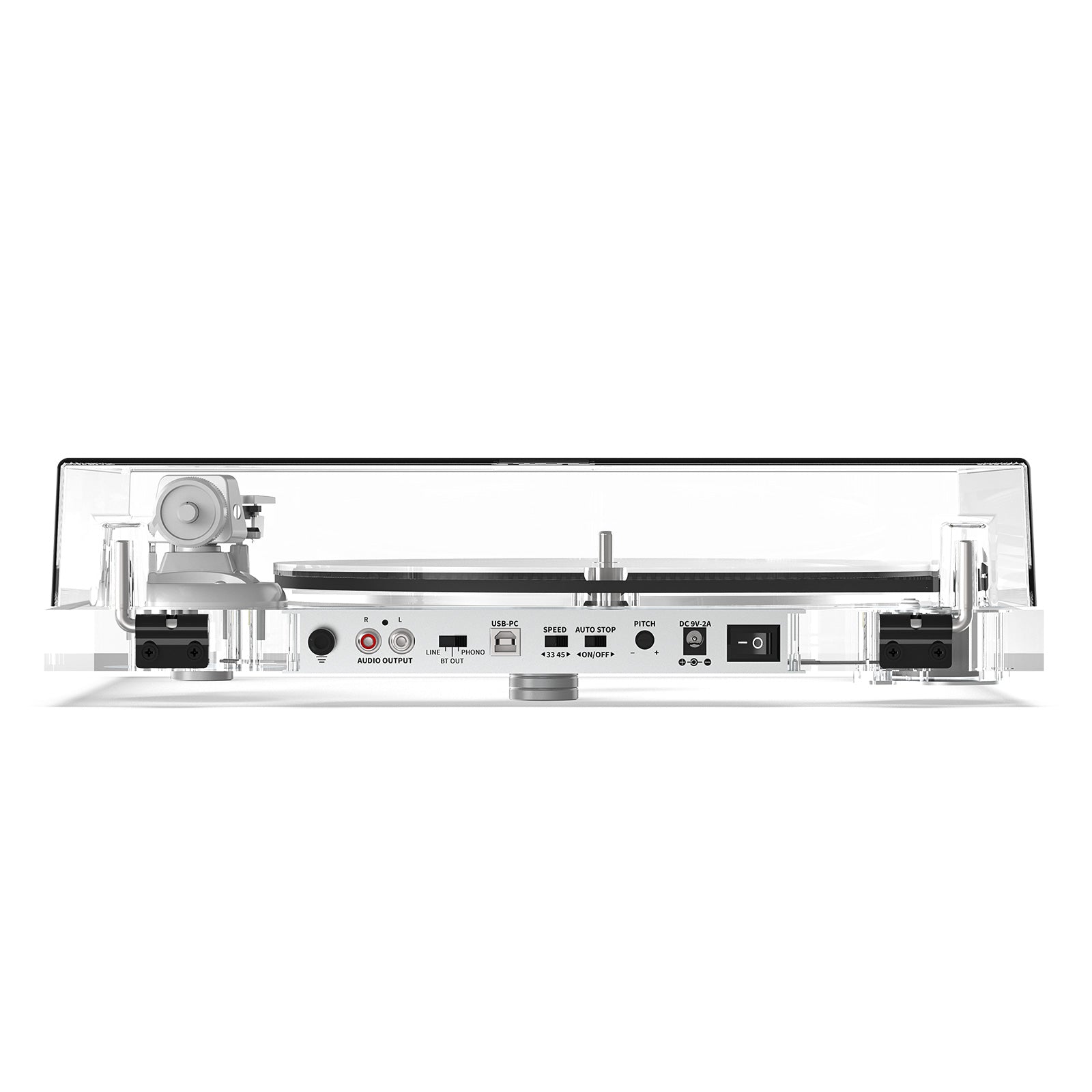 Genesis Professional Transparent Hi-Fi Bluetooth Vinyl Turntable
