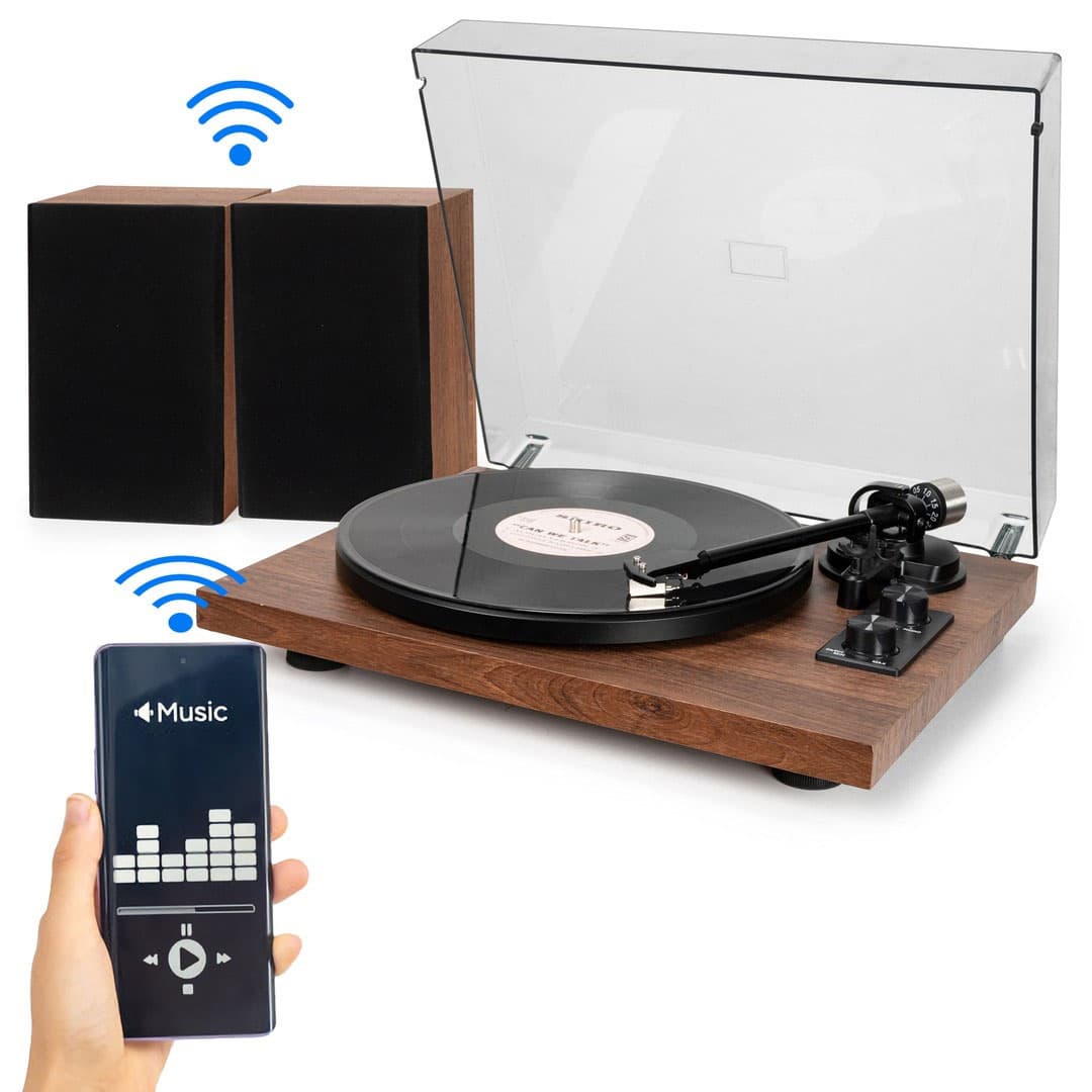 UD006 Audiophile Bluetooth Hi-Fi Record Player Set – Premium Vinyl Turntable System
