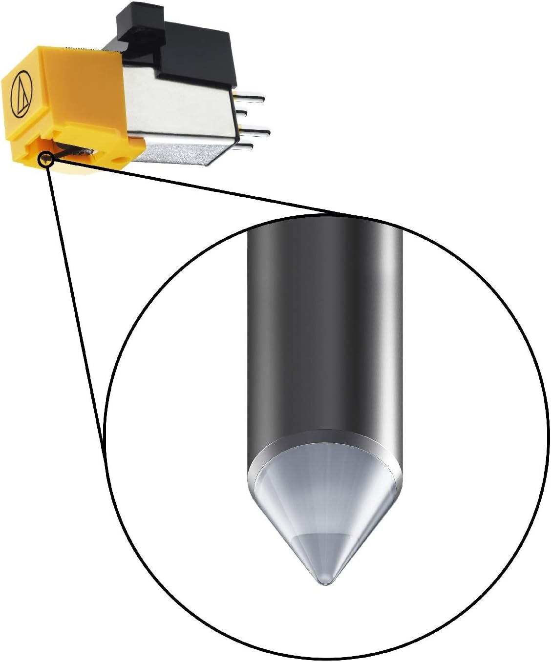 Audio-Technica ATN91 Conical Stylus 1/2" Mount – High-Fidelity Turntable Cartridge