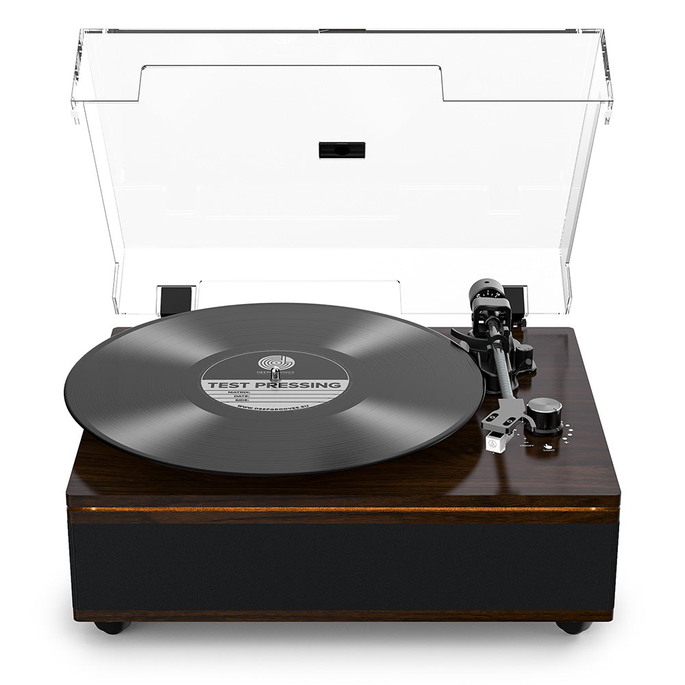 Bluetooth Record Player | All-in-One Vintage Turntable with HiFi Speakers