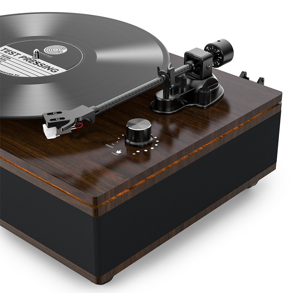 Bluetooth Record Player | All-in-One Vintage Turntable with HiFi Speakers