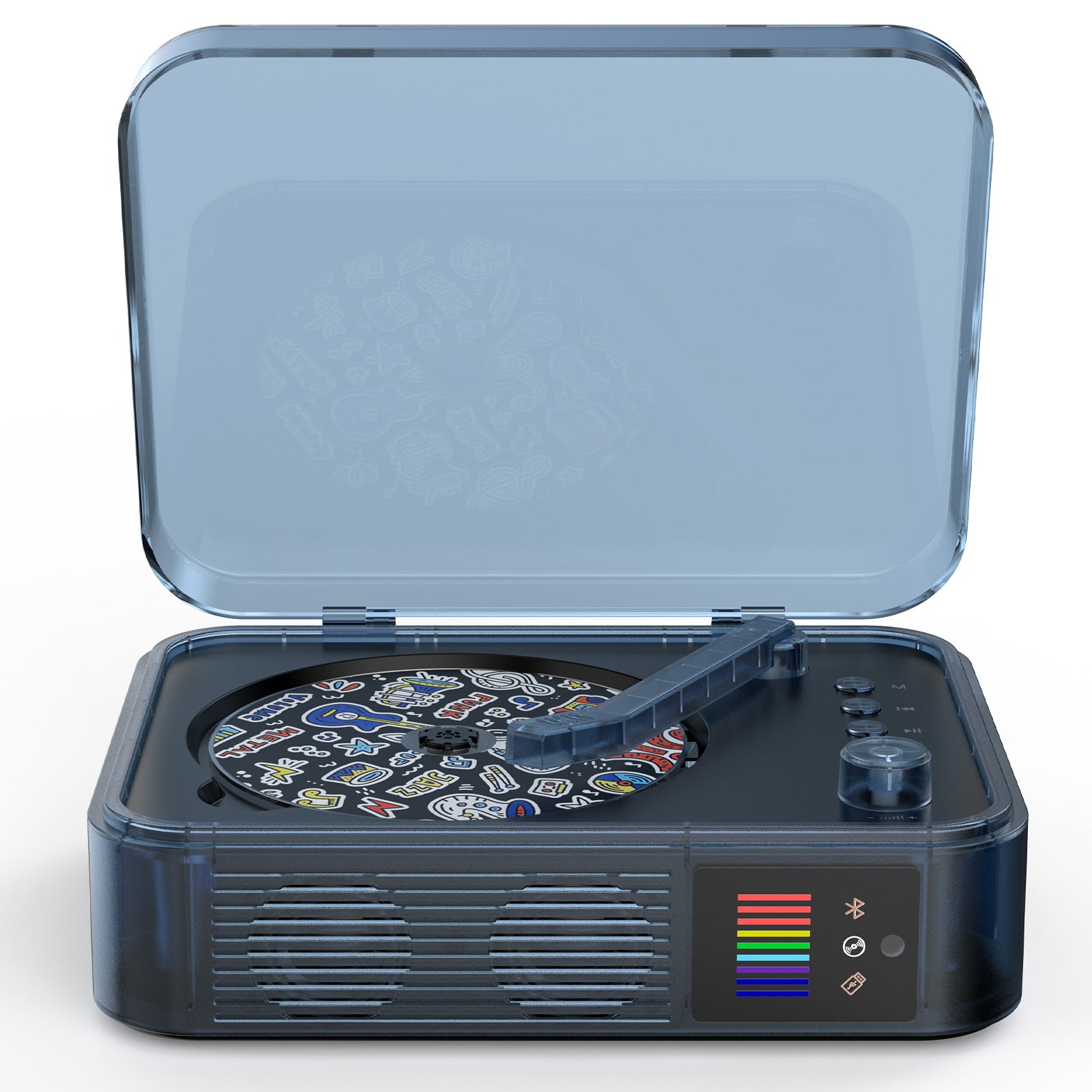 Portable Retro Bluetooth CD Player with Built-in Speakers