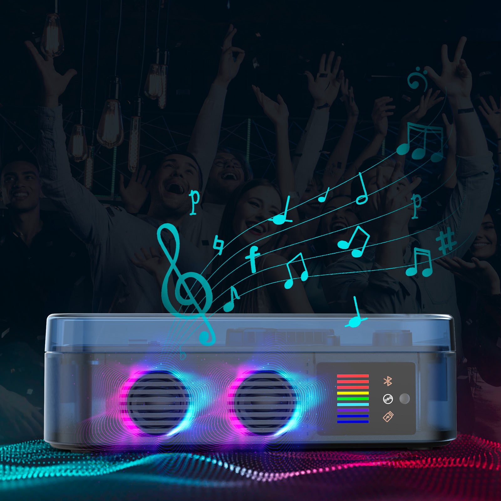 Portable Retro Bluetooth CD Player with Built-in Speakers