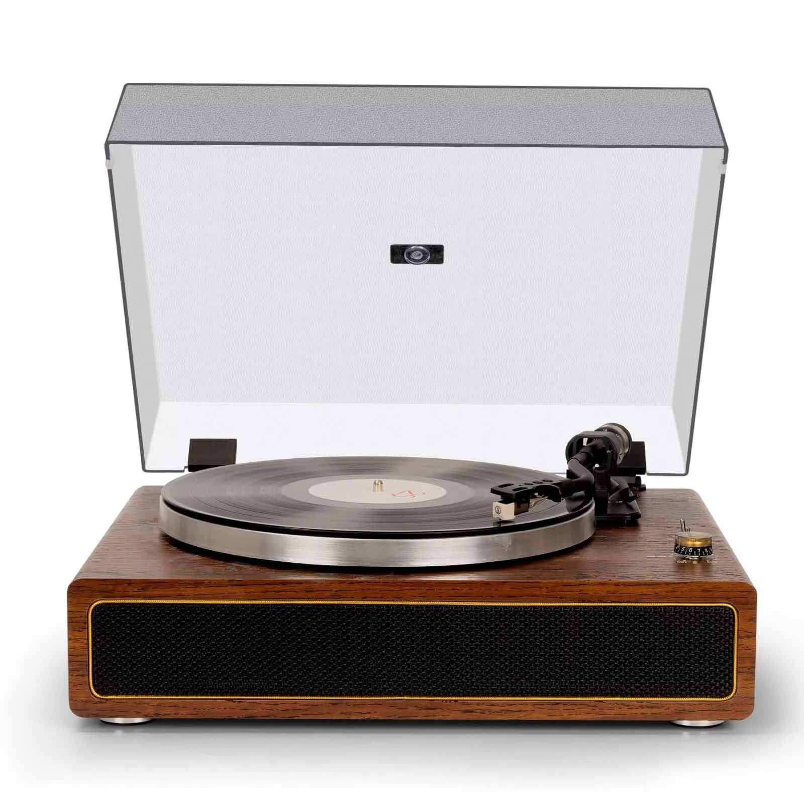 Vintage All-in-One Record Player with Built-in Hi-Fi Speakers