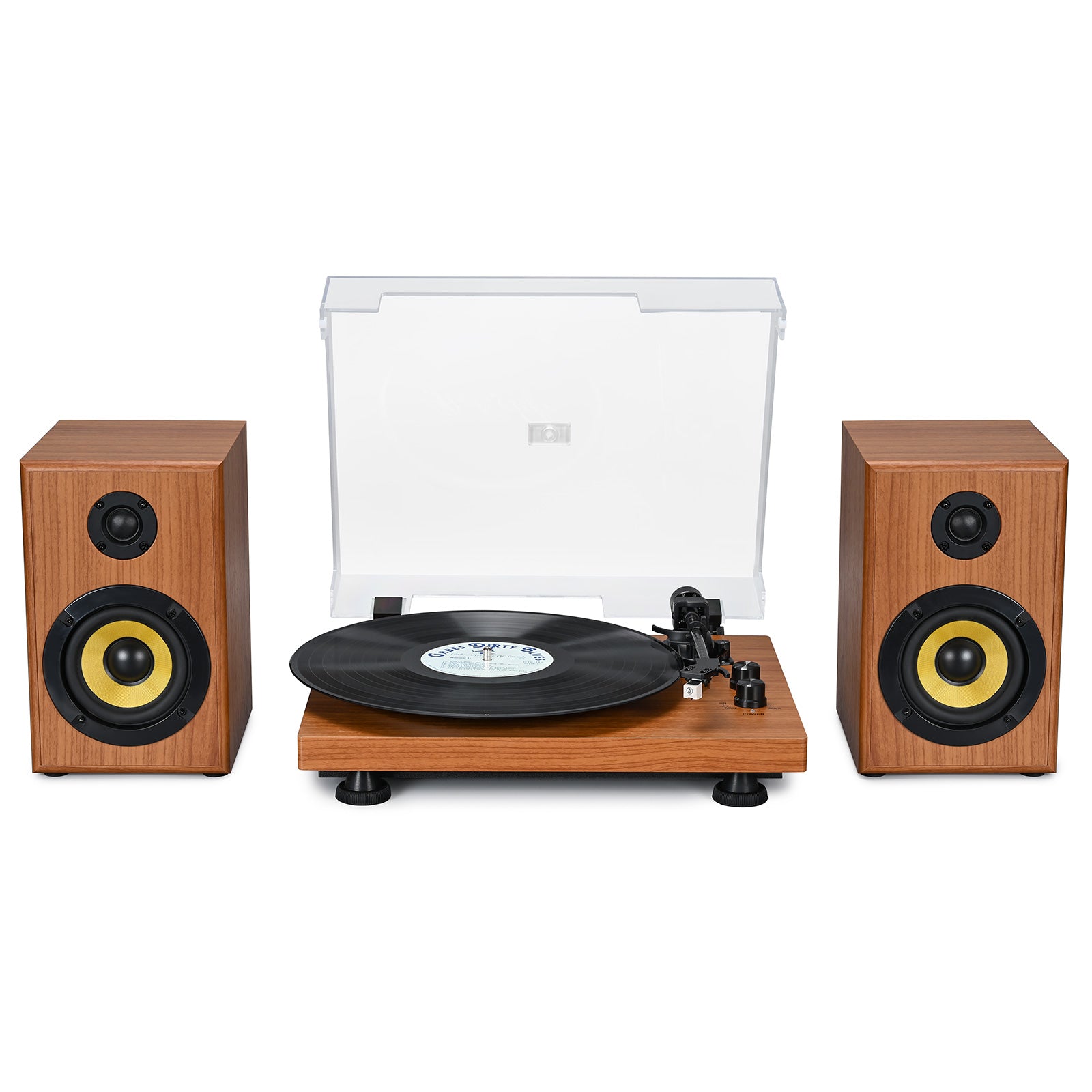 Bluetooth Hi-Fi Record Player with 2*30W Speakers – High Fidelity Sound & Wireless Music Streaming