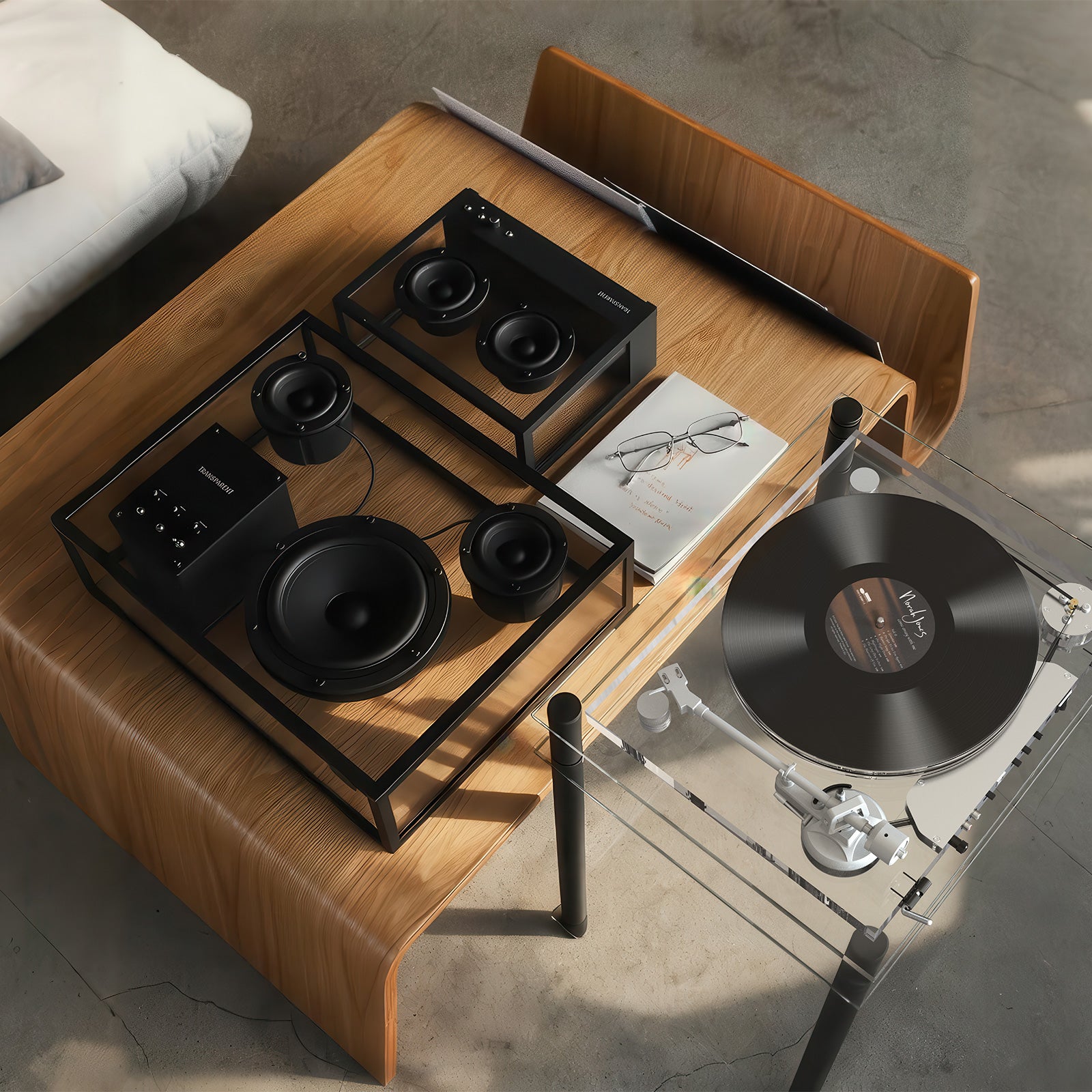 ICE1-V2 Full Acrylic Bluetooth Vinyl Turntable – High-Fidelity Sound
