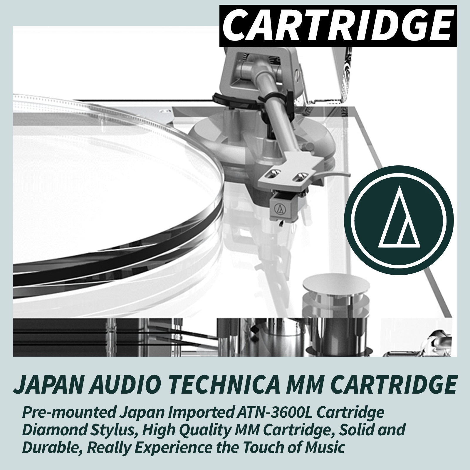 ICE1-V2 Full Acrylic Bluetooth Vinyl Turntable – High-Fidelity Sound