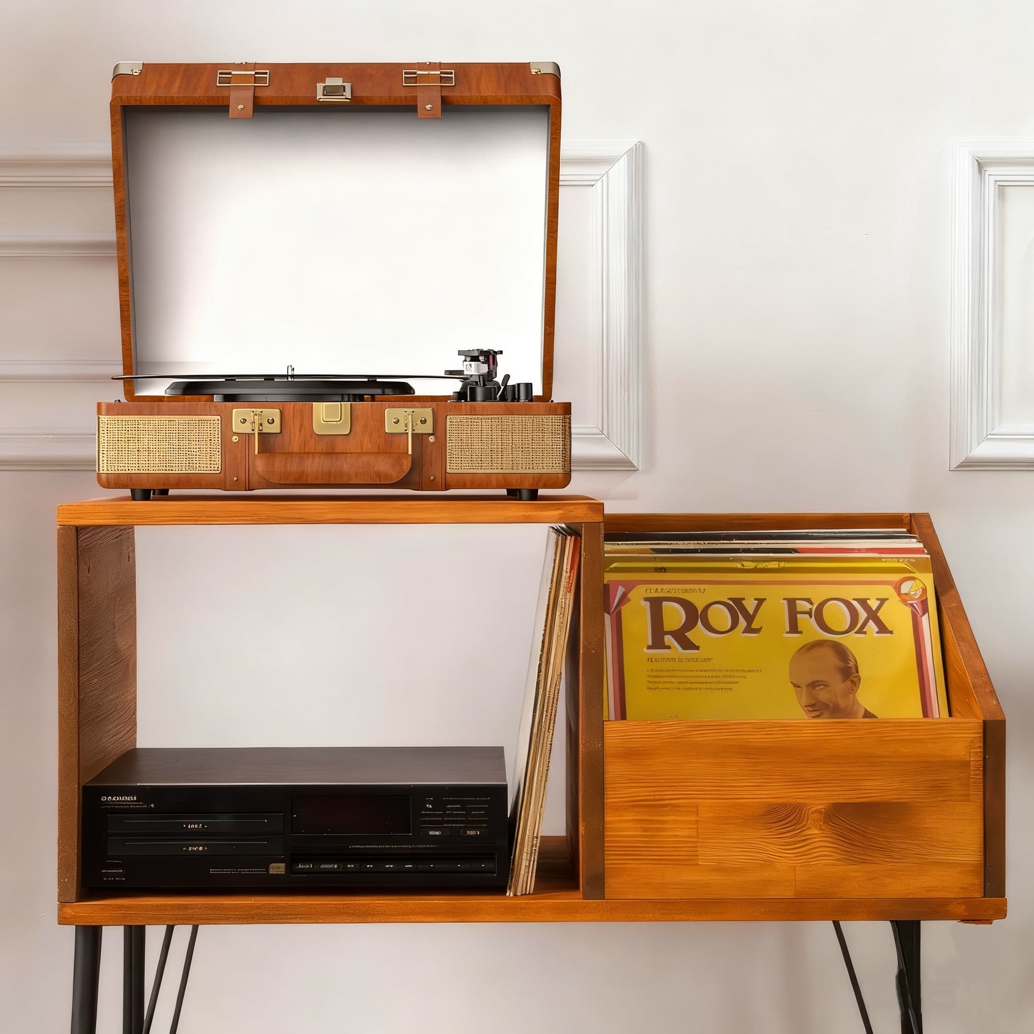 Hybrid Edition Vintage Dual Bluetooth Suitcase Record Player