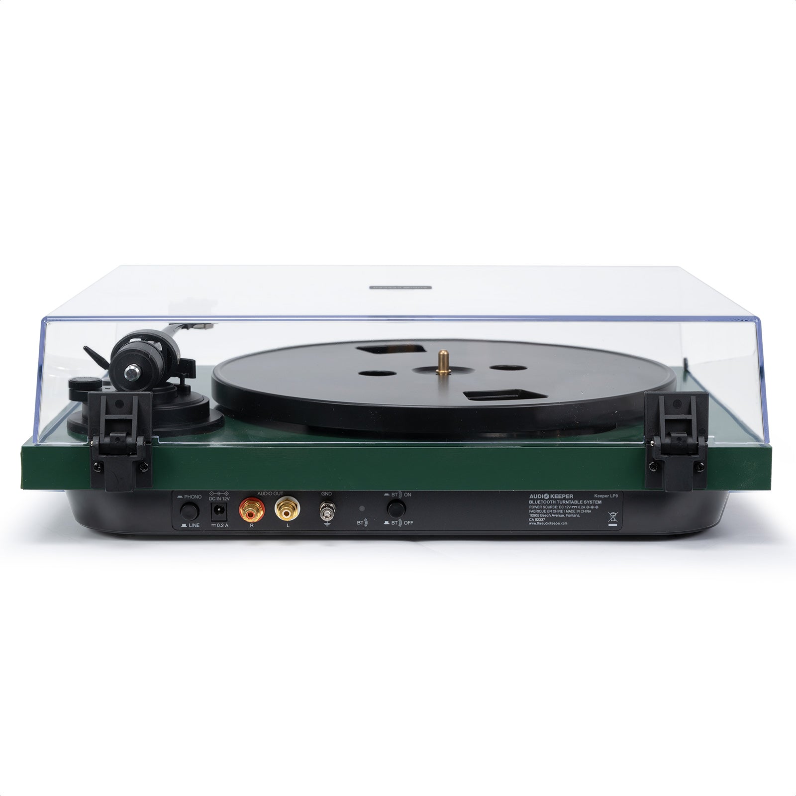 LP9 Bluetooth Turntable – High Fidelity Sound, ATN-3600L Cartridge (Green)