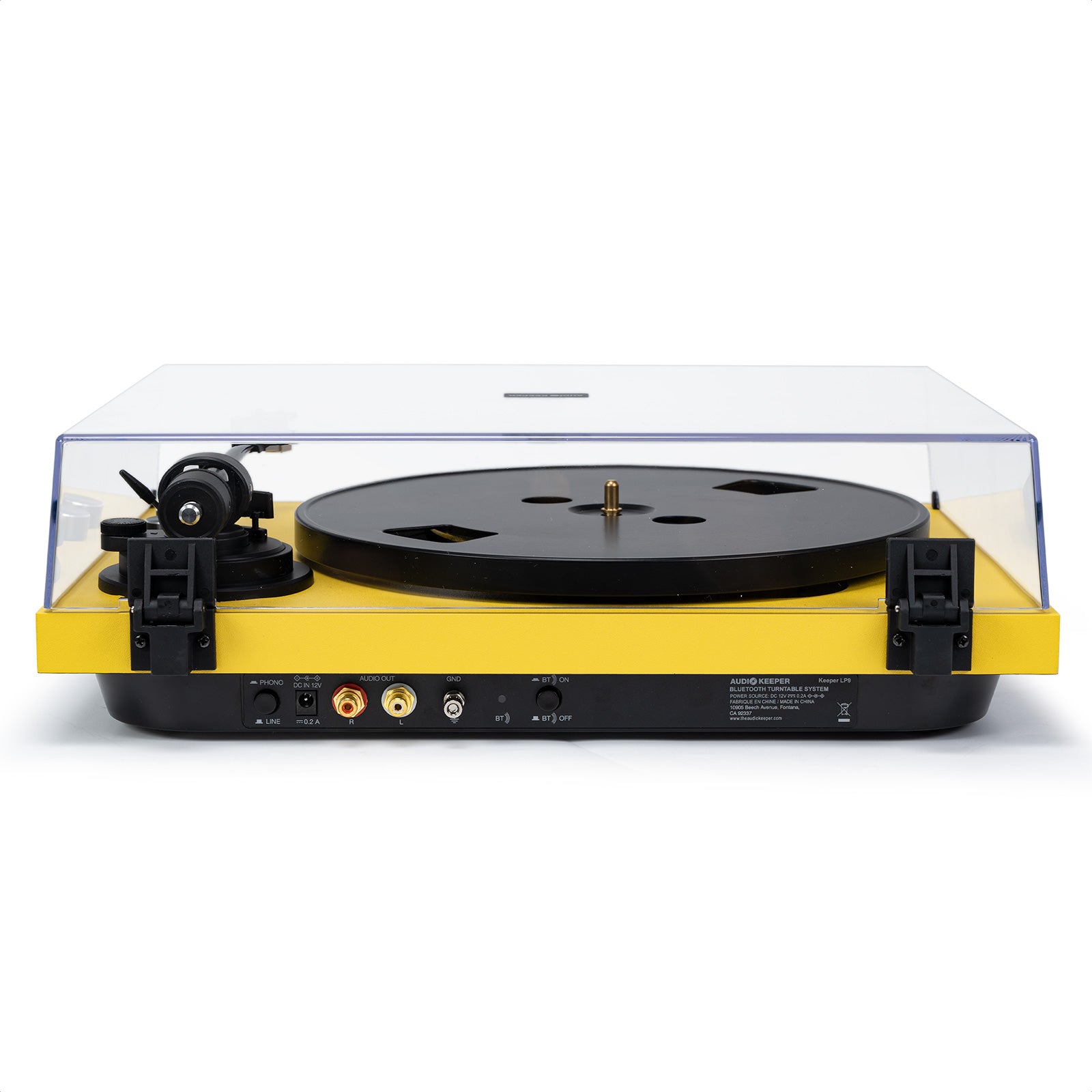 LP9 Bluetooth Turntable – High Fidelity Sound, ATN-3600L Cartridge (Yellow)