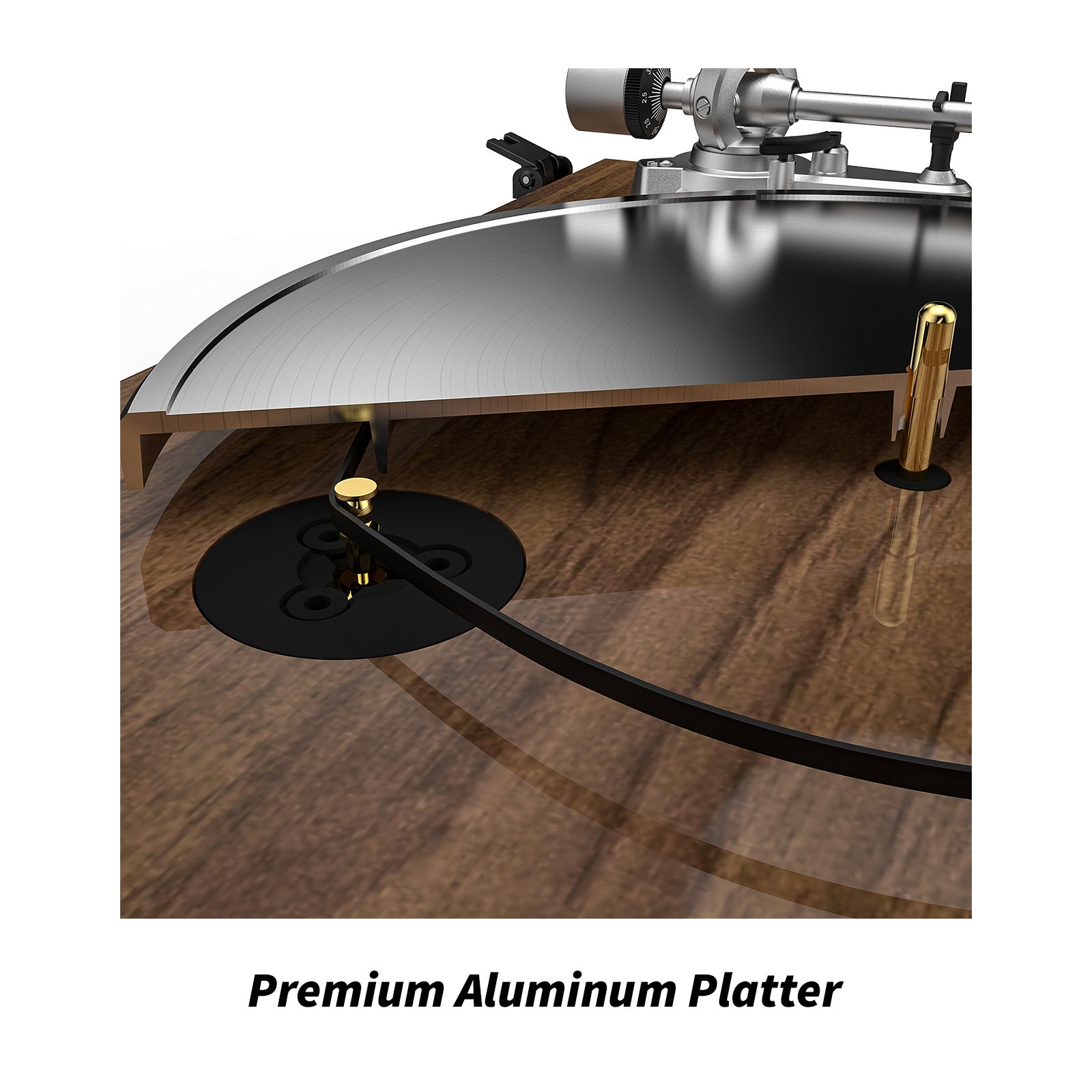 HQKZ-006 Belt Drive Turntable with USB, Bluetooth & ATN-3600L Cartridge