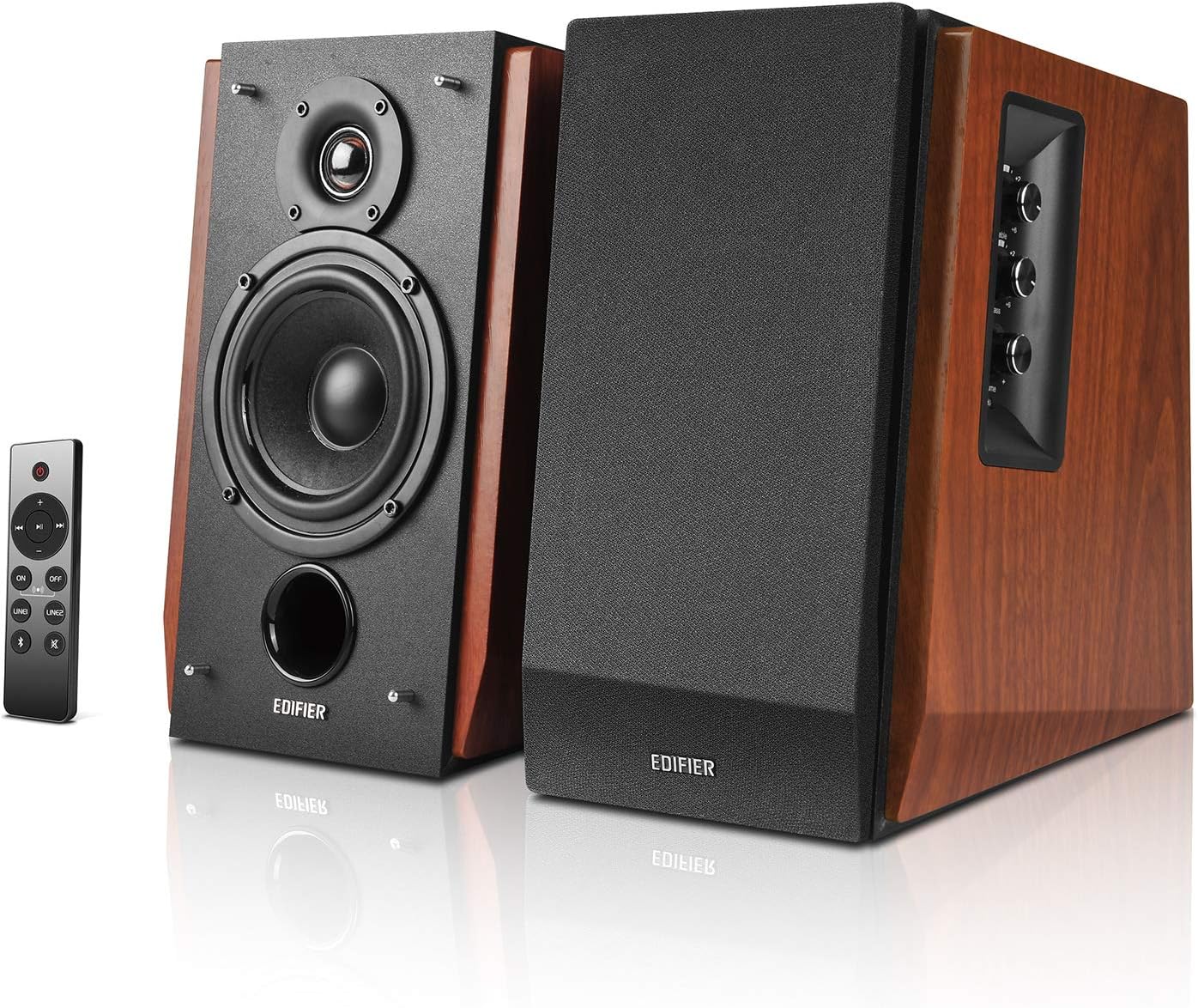 Bluetooth 66W Bookshelf Speakers – 2.0 Stereo Active Monitors