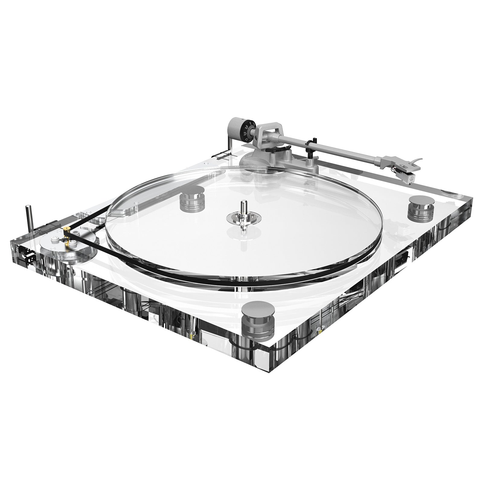 ICE1 Full Acrylic Bluetooth Vinyl Turntable – High-Fidelity Sound