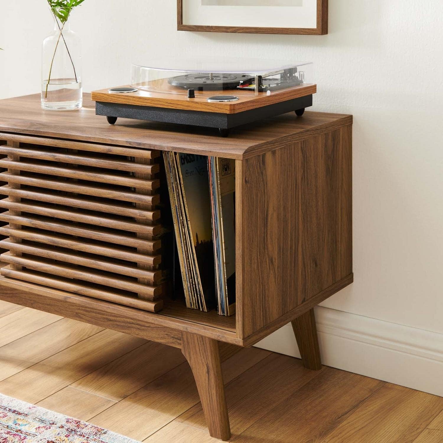 Mid-Century Modern 37" Vinyl Record Display Stand