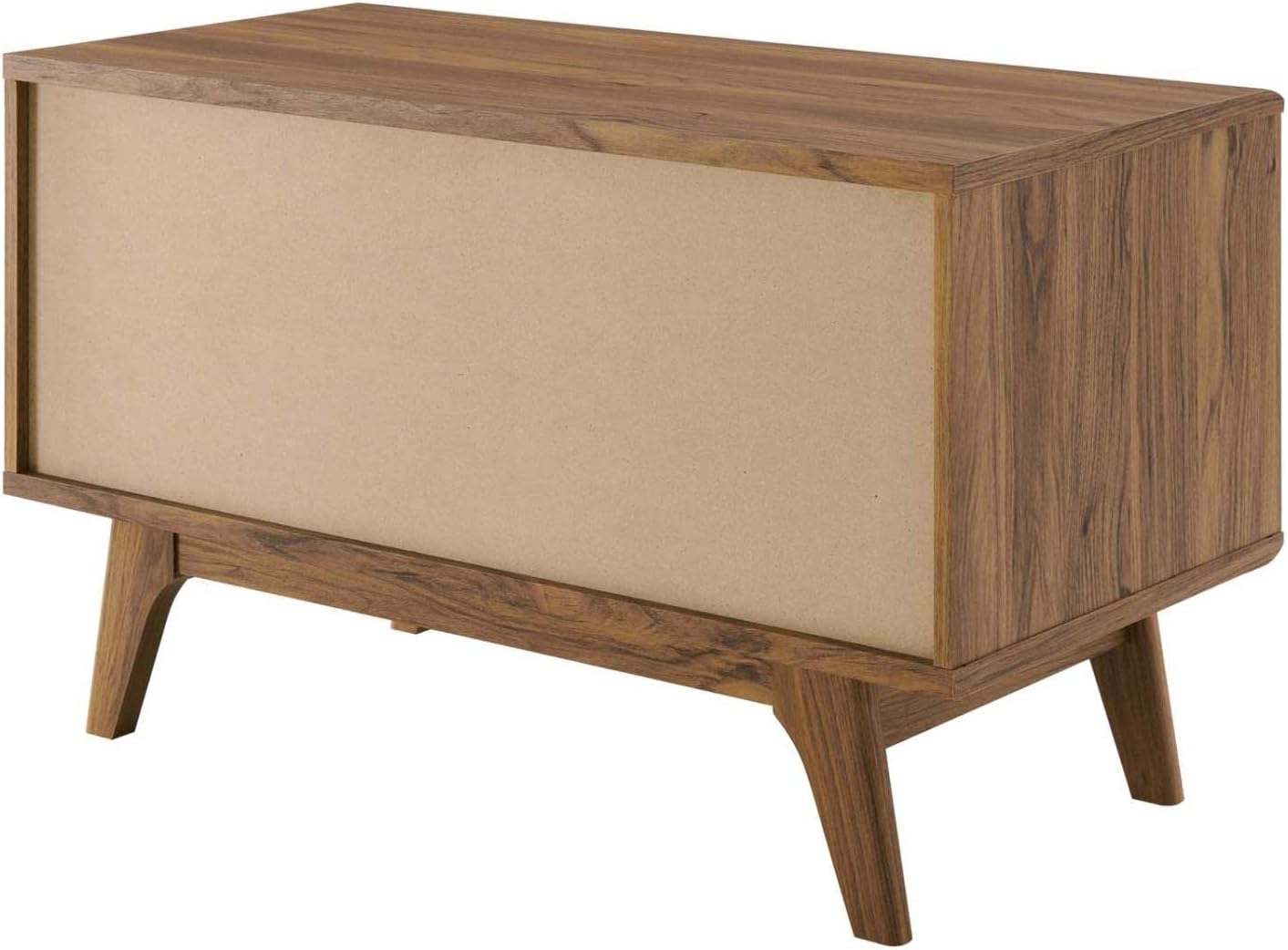 Mid-Century Modern 37" Walnut Vinyl Record Display Stand