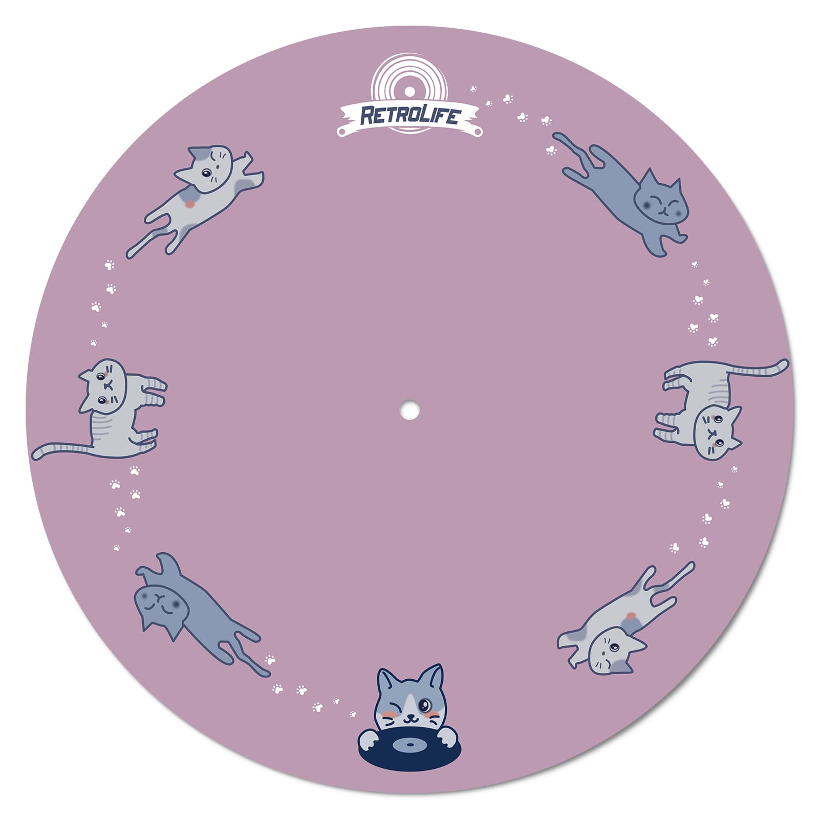 Cat Style 2mm Felt Slipmat | Anti-Static Turntable Platter Mat for LP Players