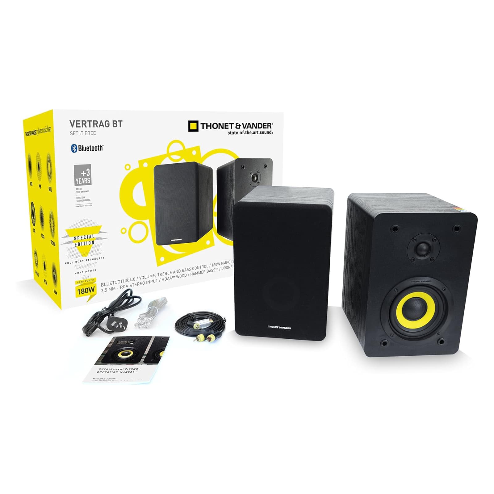 Thonet & Vander Bluetooth 4.0 Bookshelf Speakers with Integrated Amplifier