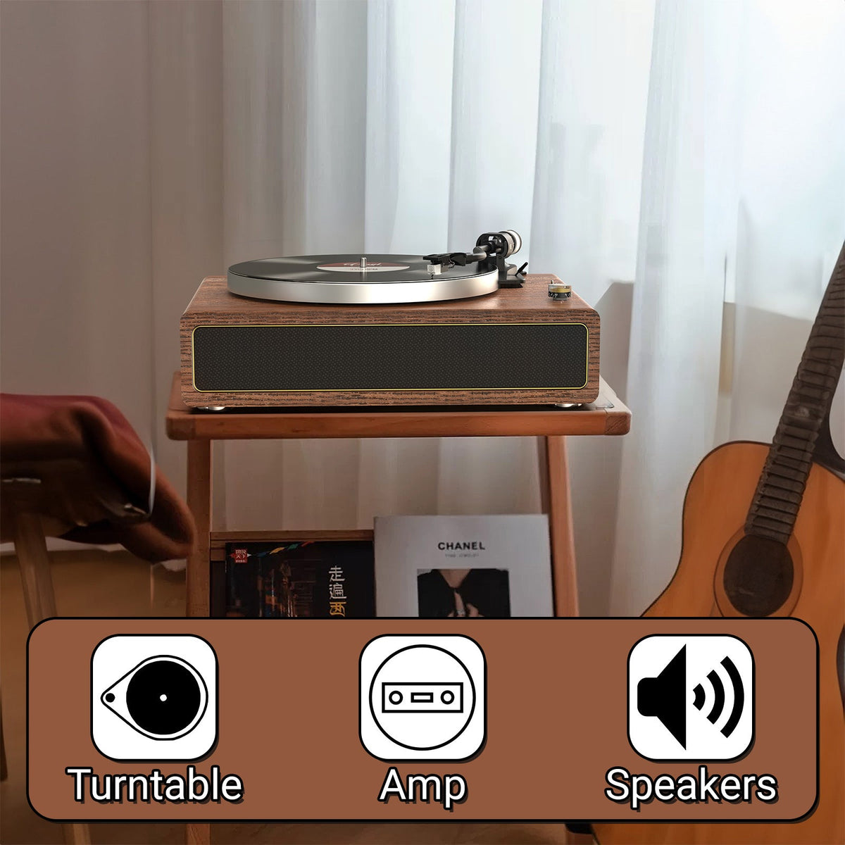 All-in-One Turntables with Built-In Speakers | Premium Vinyl Players