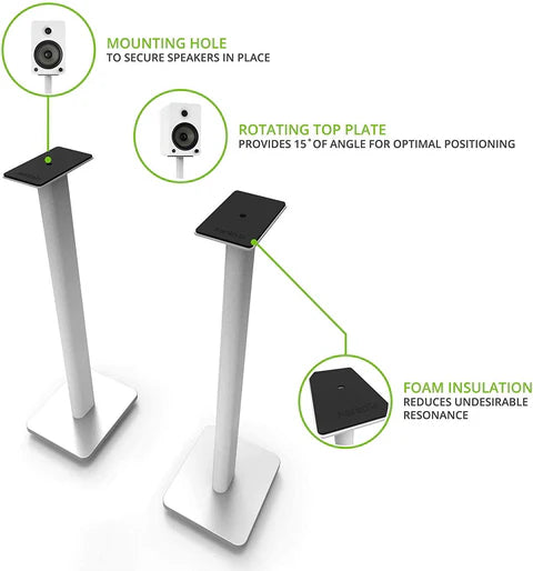 26" Bookshelf Speaker Floor Stands