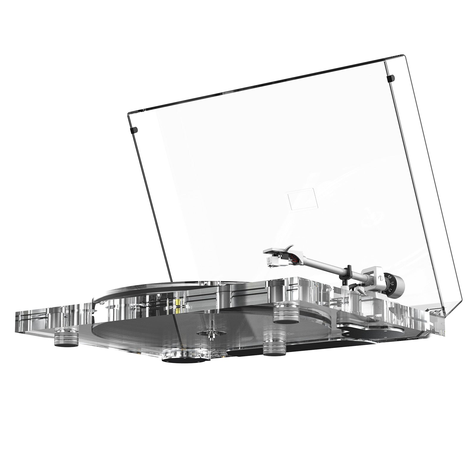 Belt Driven High Fidelity Fully Transparent Acrylic Turntable ICE1