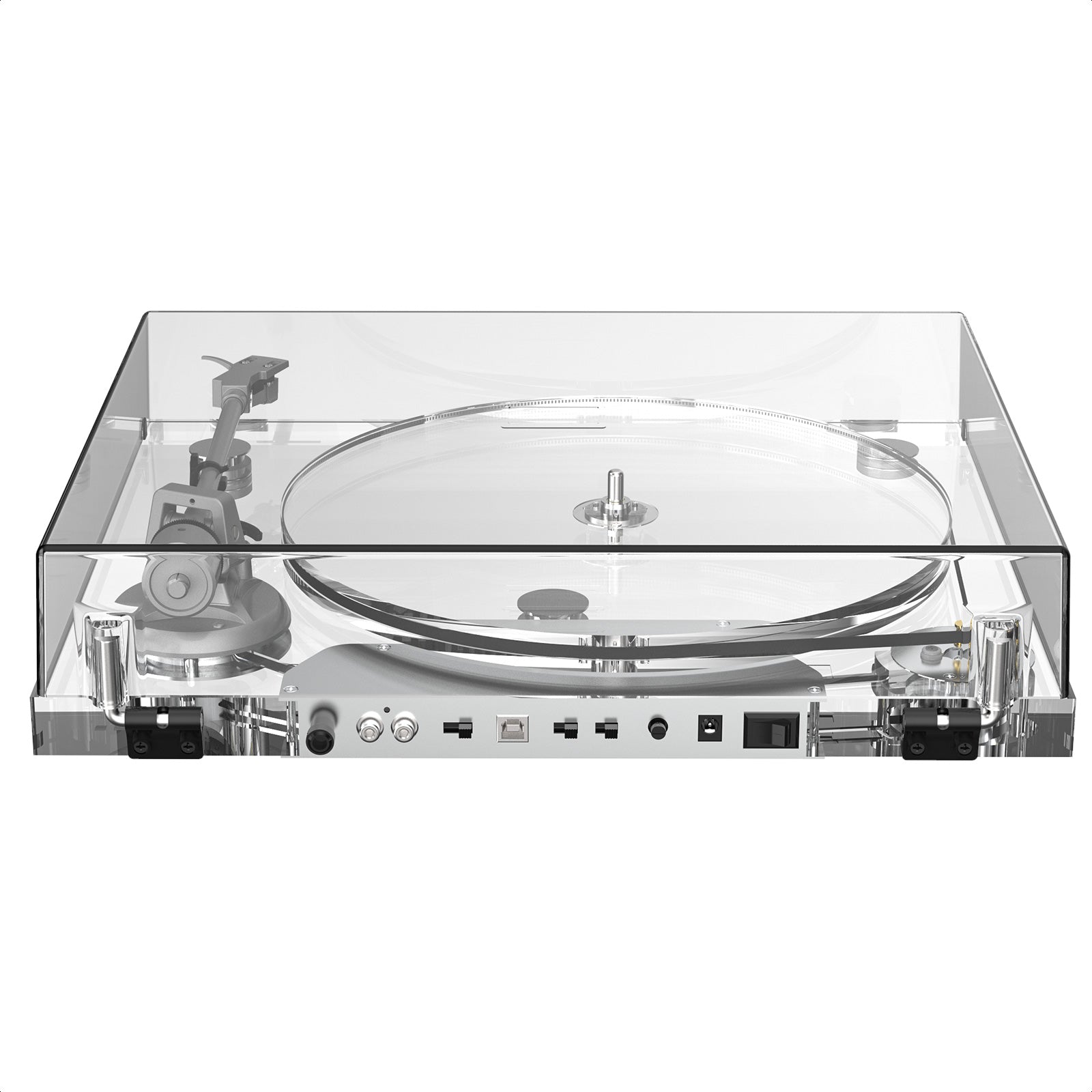 Belt Driven High Fidelity Fully Transparent Acrylic Turntable ICE1