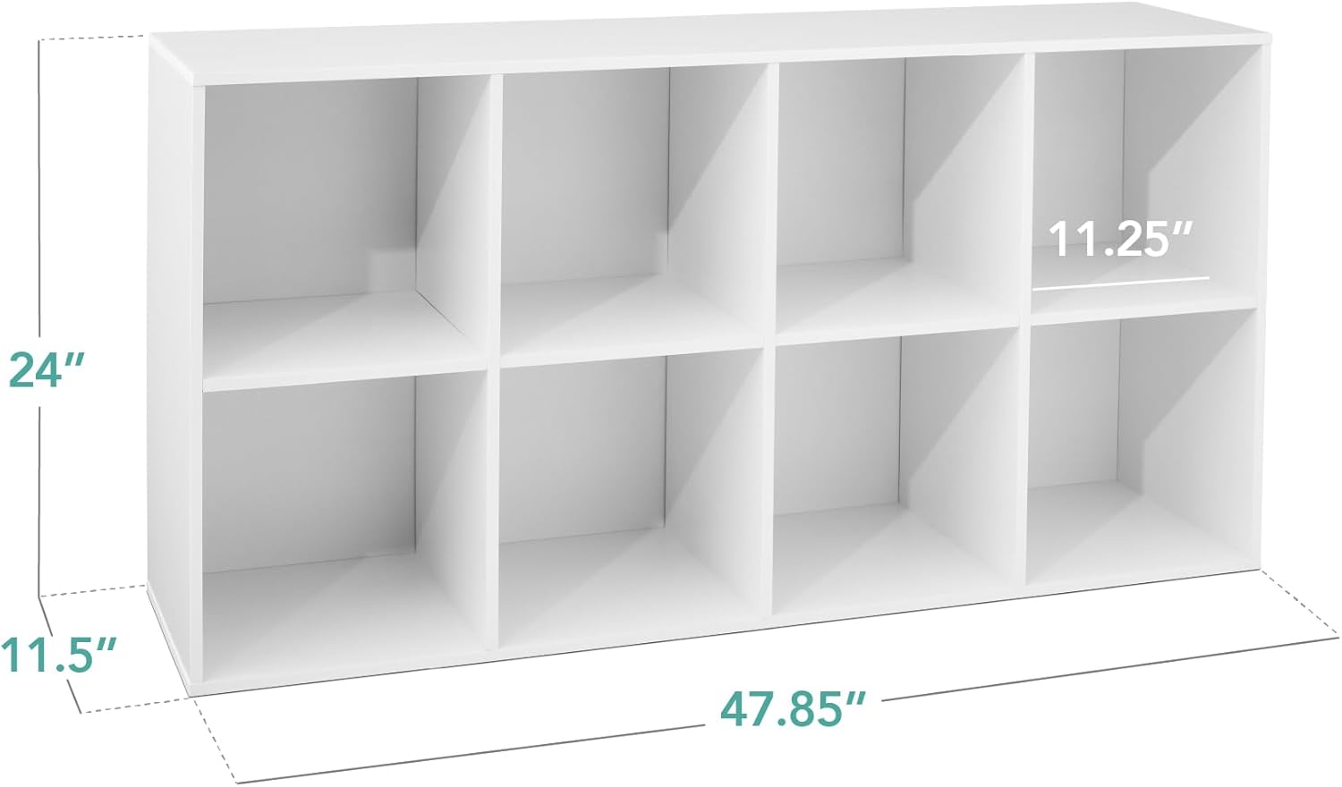 8-Cube Storage Organizer with Removable Panels – Customizable Books & Decor Display