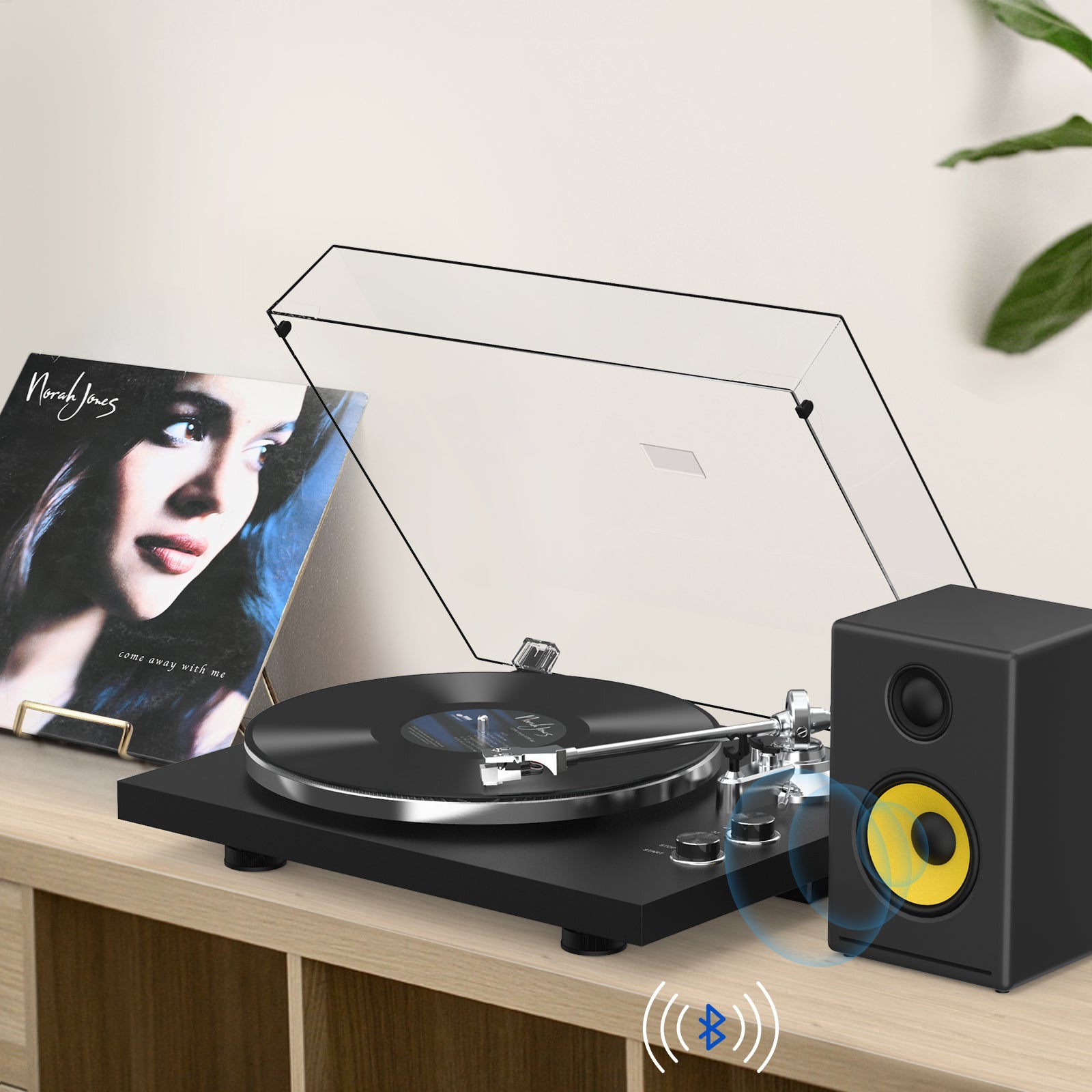 Audio Keeper | High Fidelity Bluetooth Turntable System HQKZ-006 Black