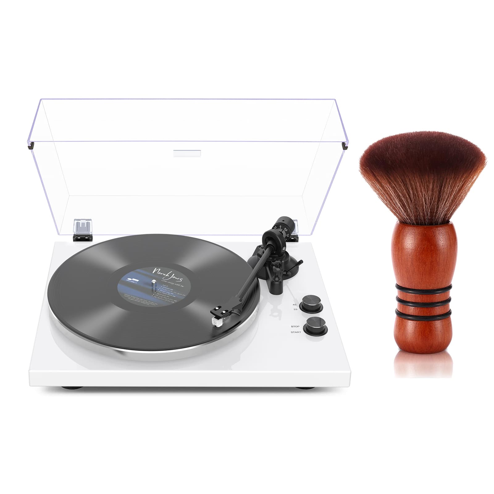 Bluetooth Hi-Fi Turntable HQKZ-006 with Vinyl Brush