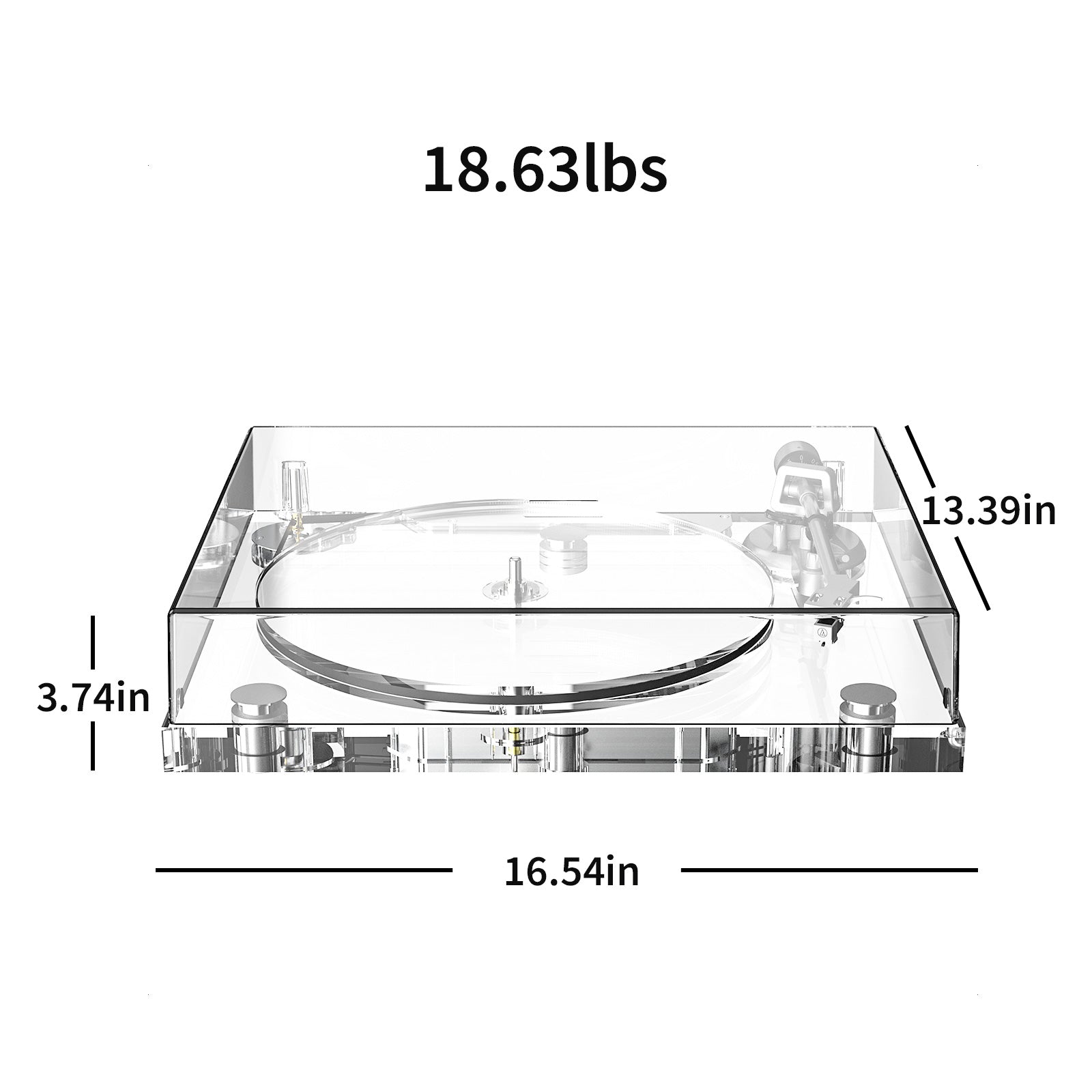 Audio Keeper | ICE1-V2 Acrylic Bluetooth Vinyl Turntable – Hi-Fi Sound