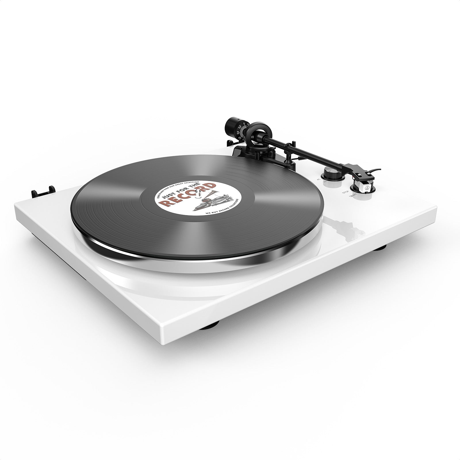 HQKZ-006 White Bluetooth Vinyl Turntable