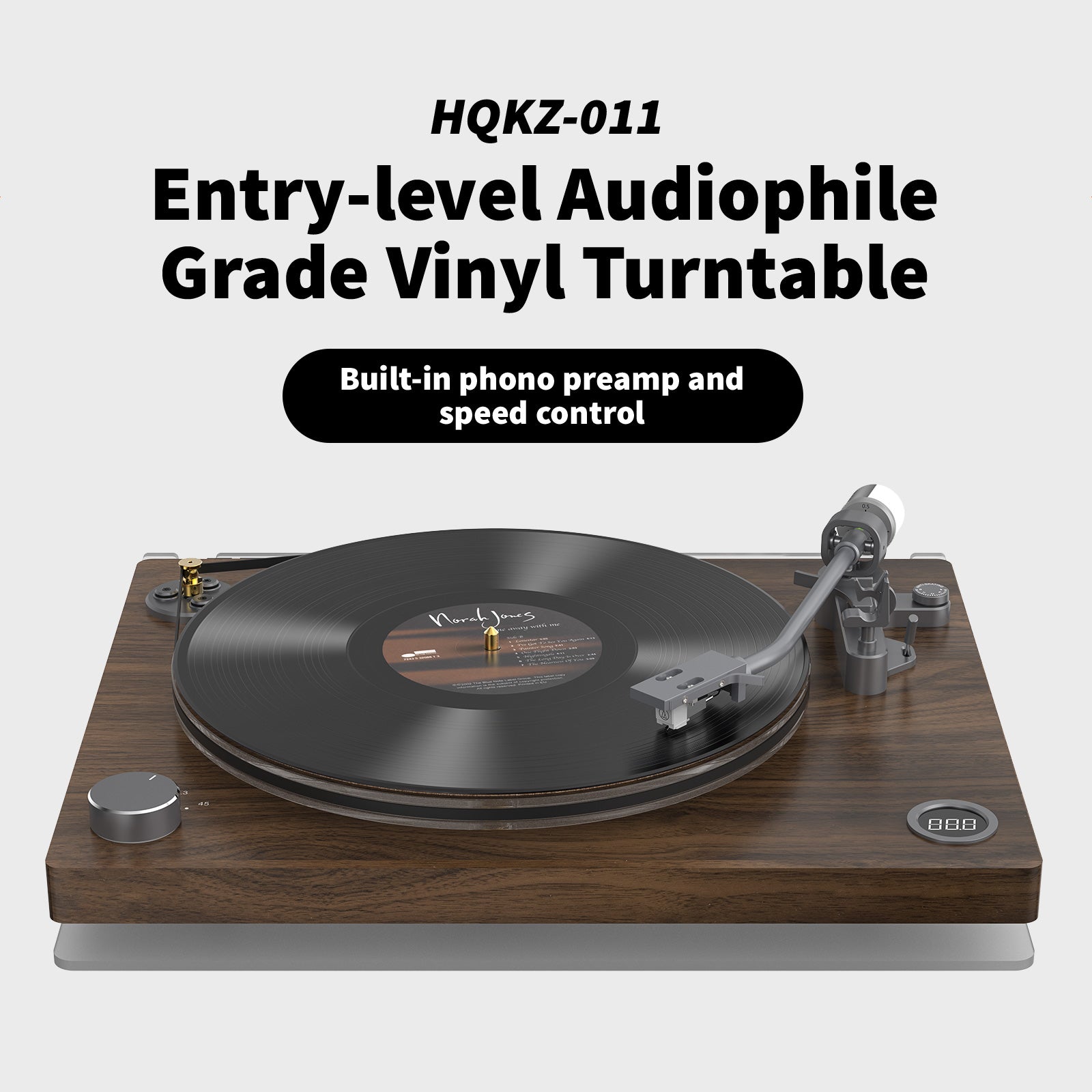 HQKZ-011 Retro Hi-Fi Vinyl Turntable