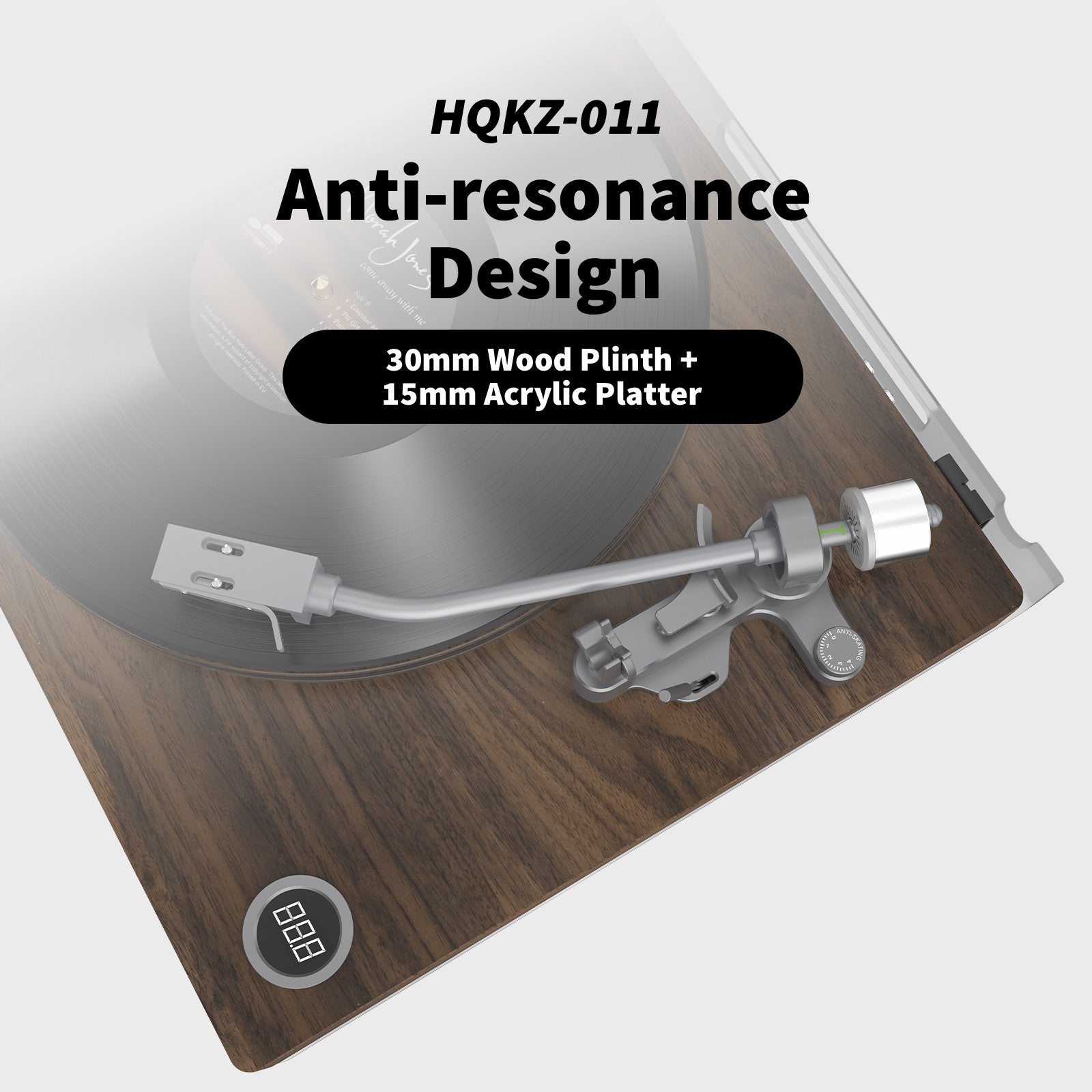 HQKZ-011 Retro Hi-Fi Vinyl Turntable